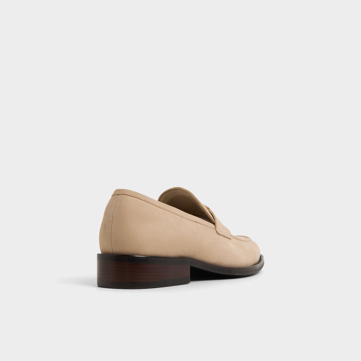 Three-quarter angle of White/bone Beck Loafer's back side
