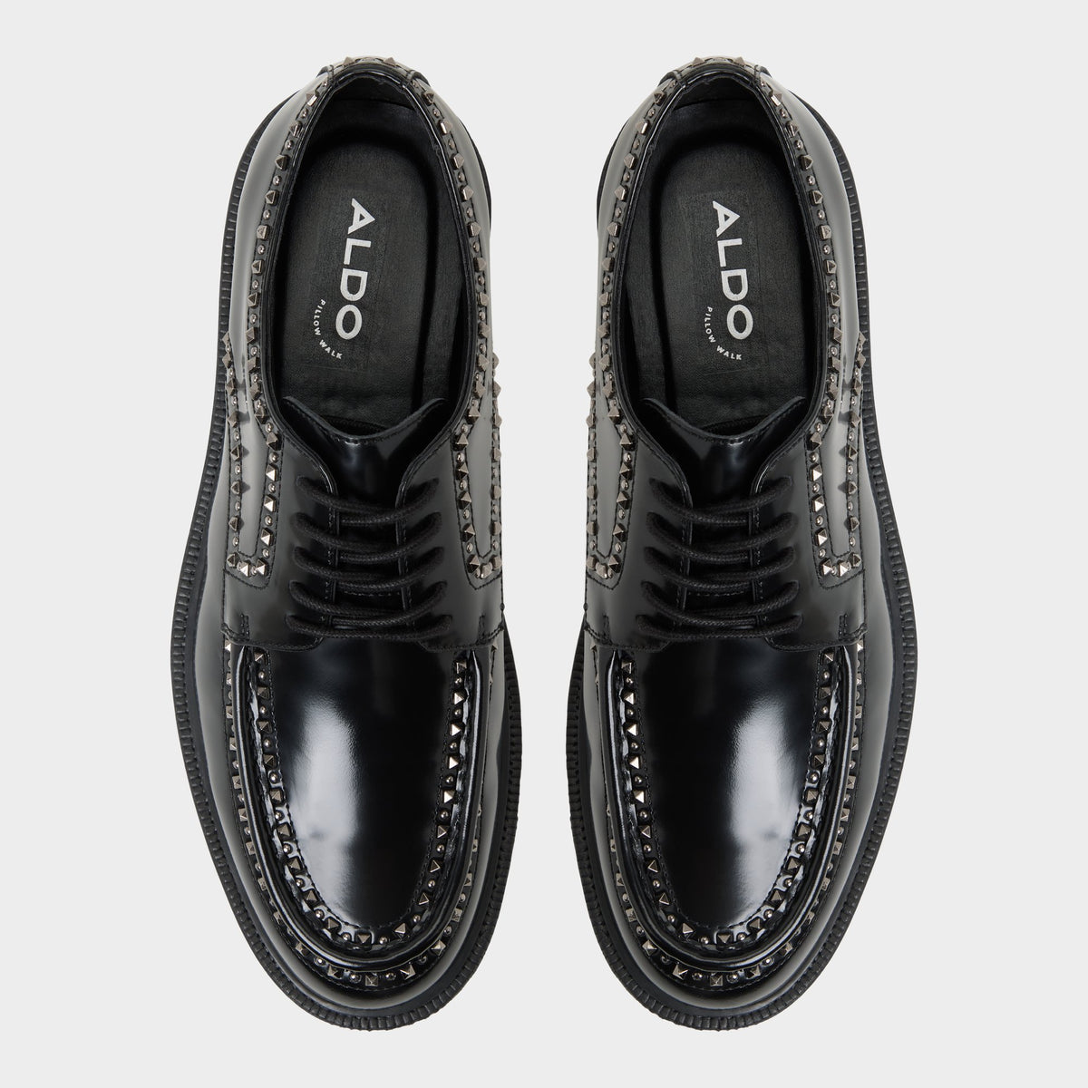 Vue de dessus de la Noir Frederiko Chaussure oxford