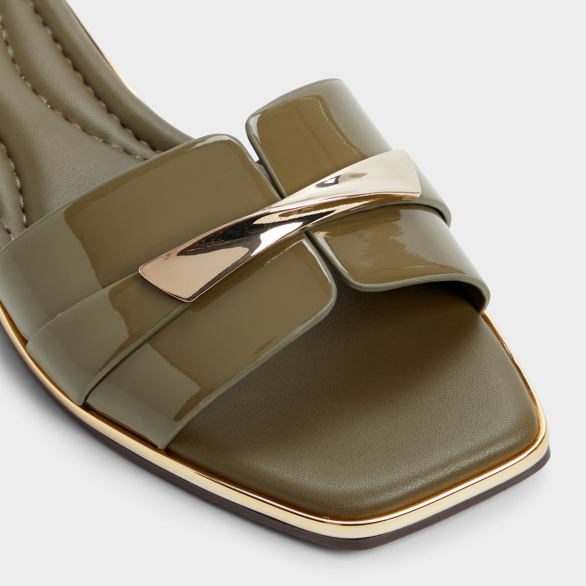 Close-up of the Other green Darlina Slide sandal