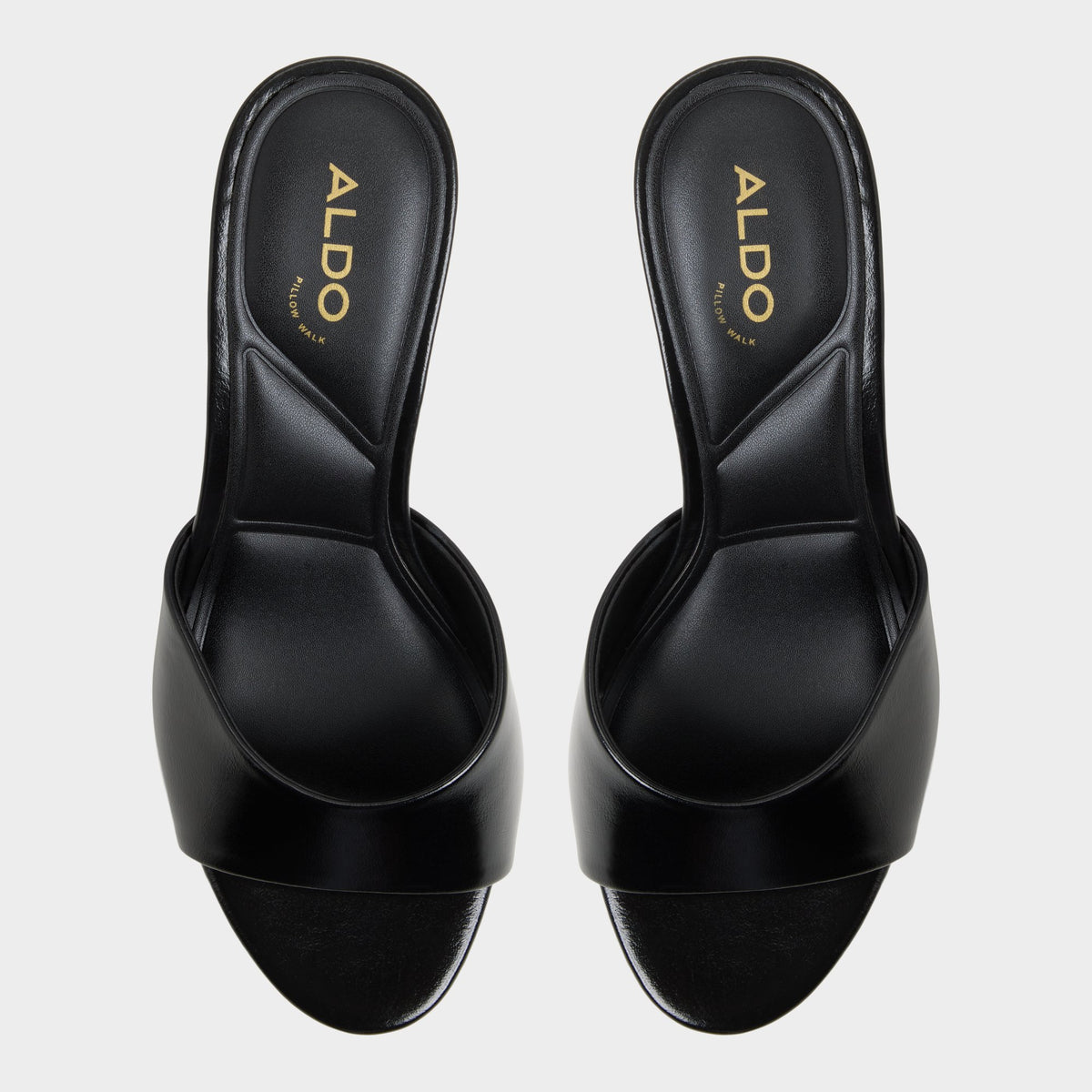 Top-down view of the Black Annaberaen Heeled mule