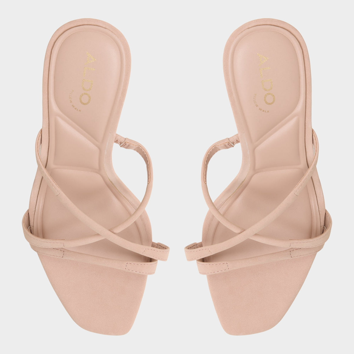 Top-down view of the Other Pink Velaia Heeled mule