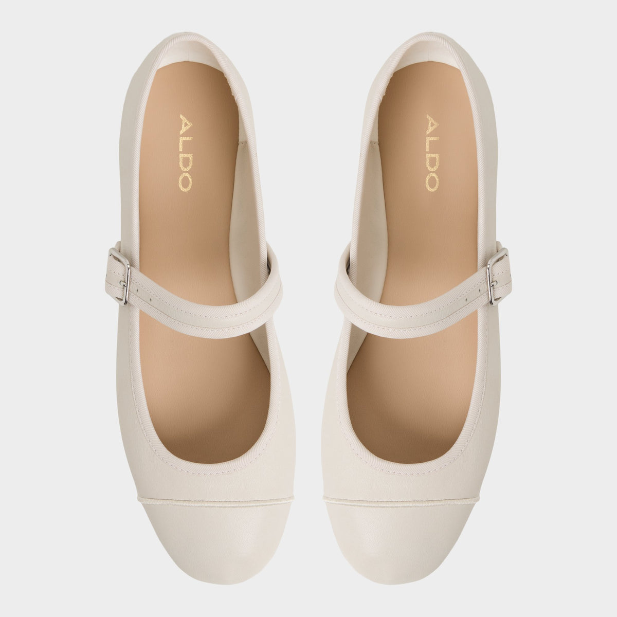 Top-down view of the White Caylyn Ballerina