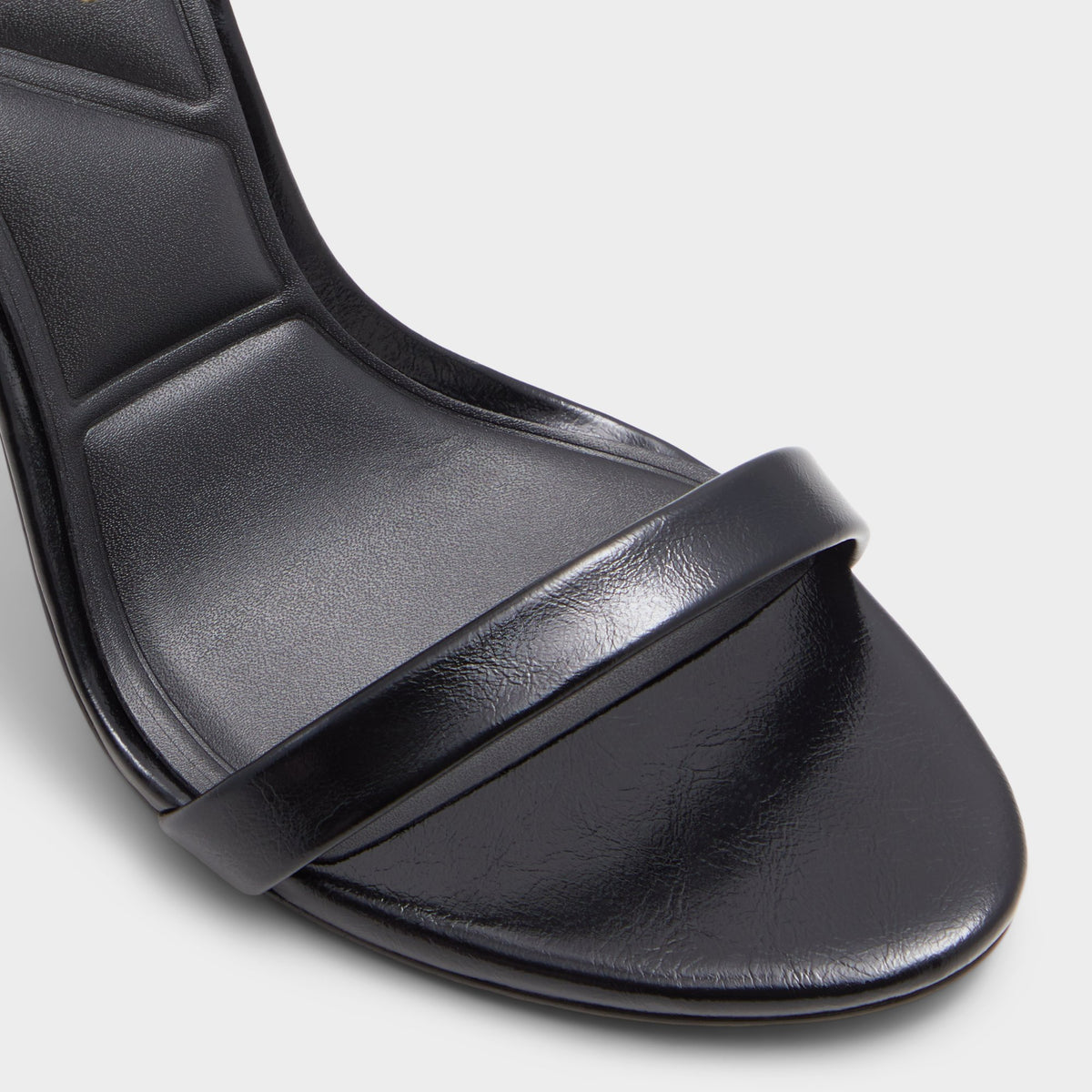 Close-up of the Black Maristou-xt Strappy heeled sandal