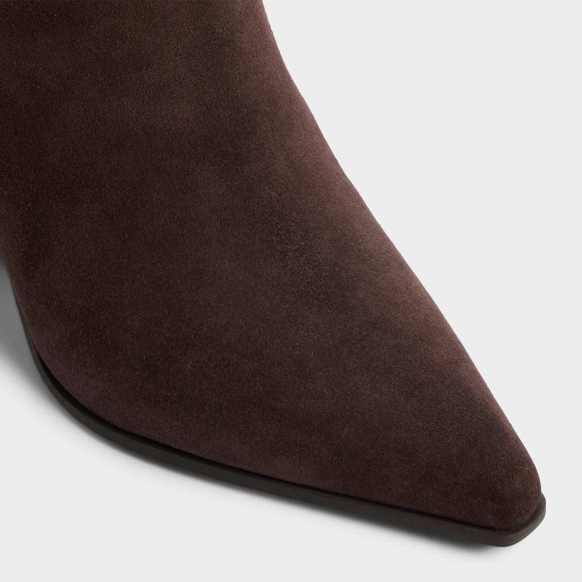 Close-up of the Dark brown Kaely Knee-high boot