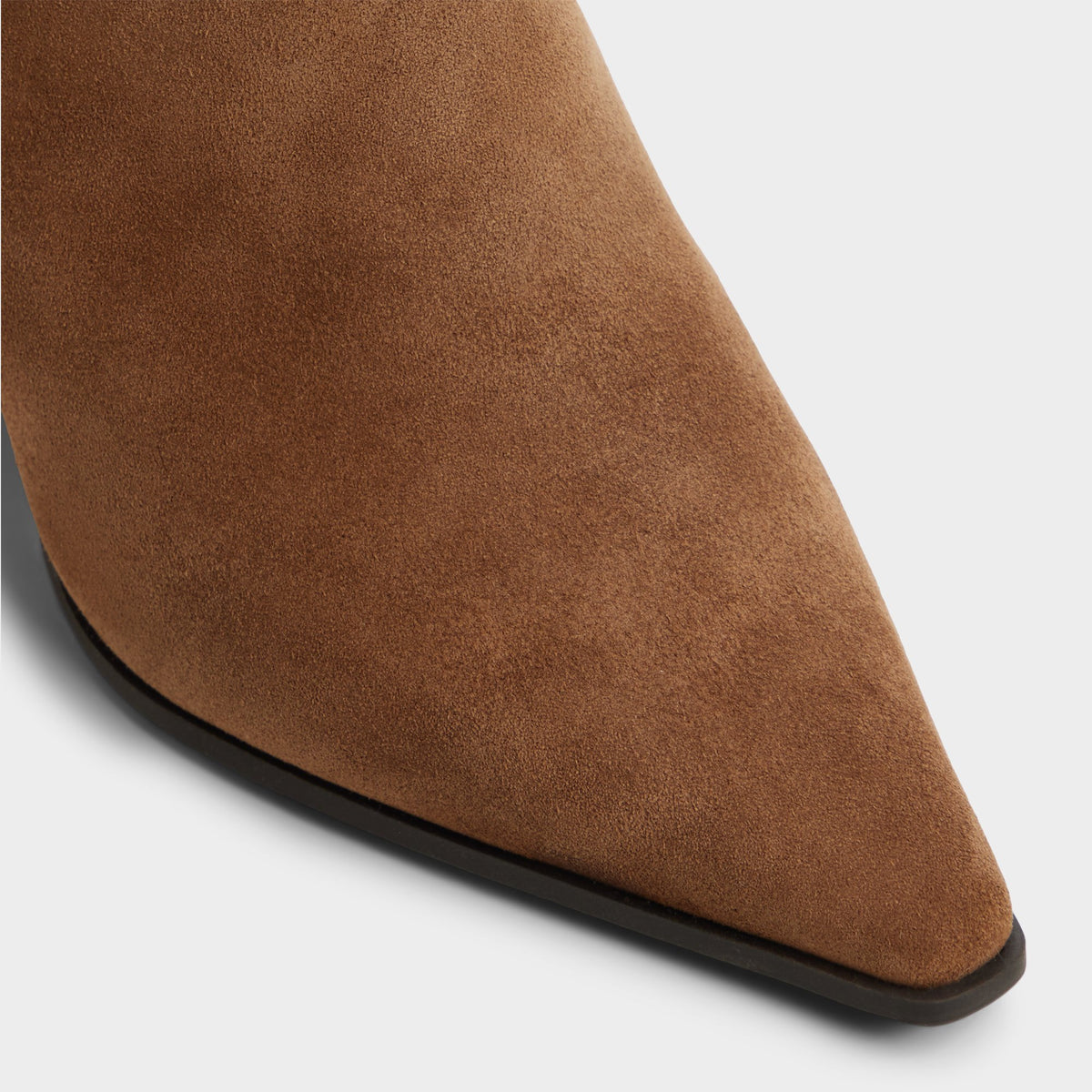 Close-up of the Dark brown Kaelya Knee-high boot