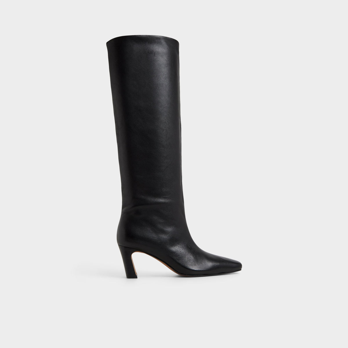 Main View of Black Bethie Block heel knee-high boot for Womens