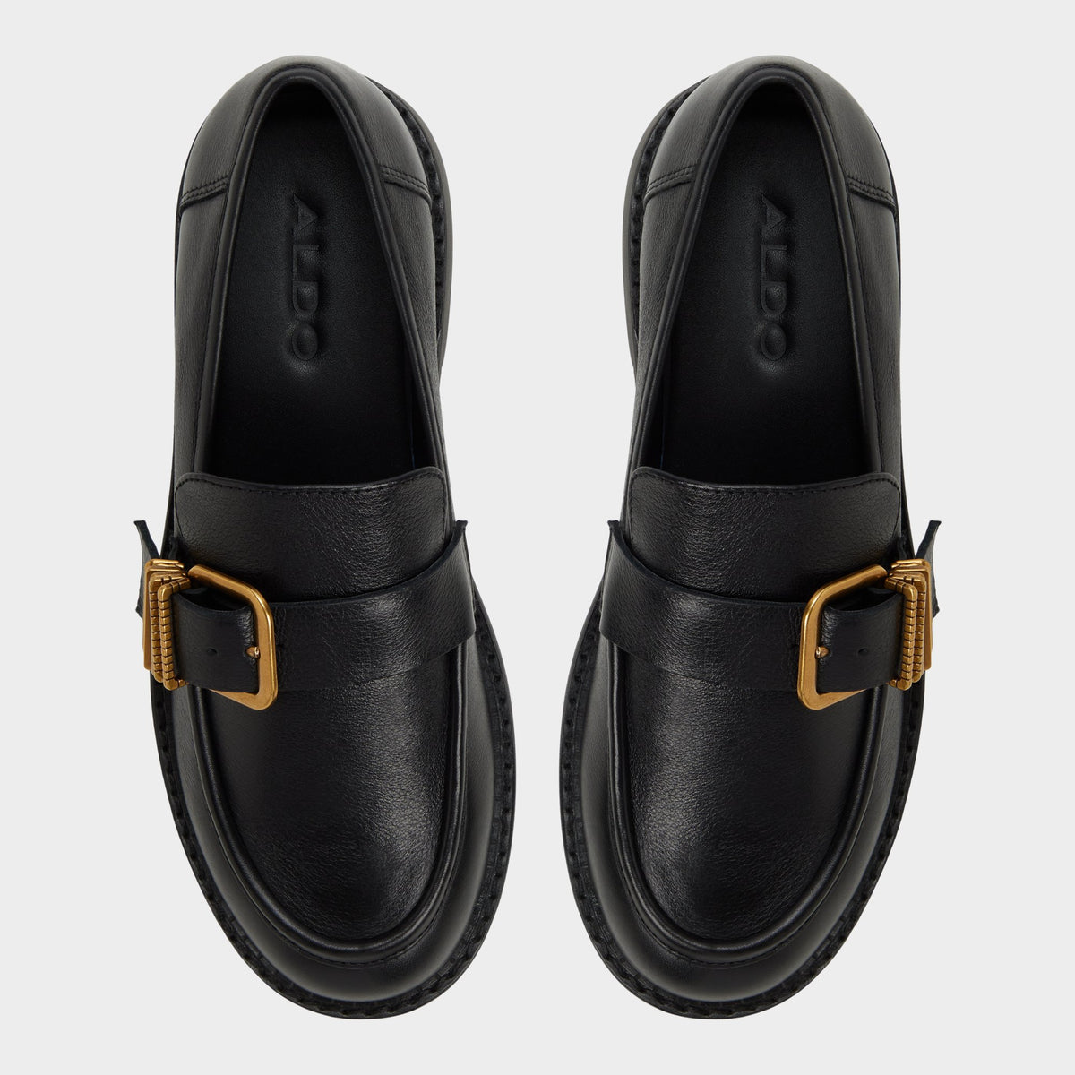 Top-down view of the Black Kalya Loafer