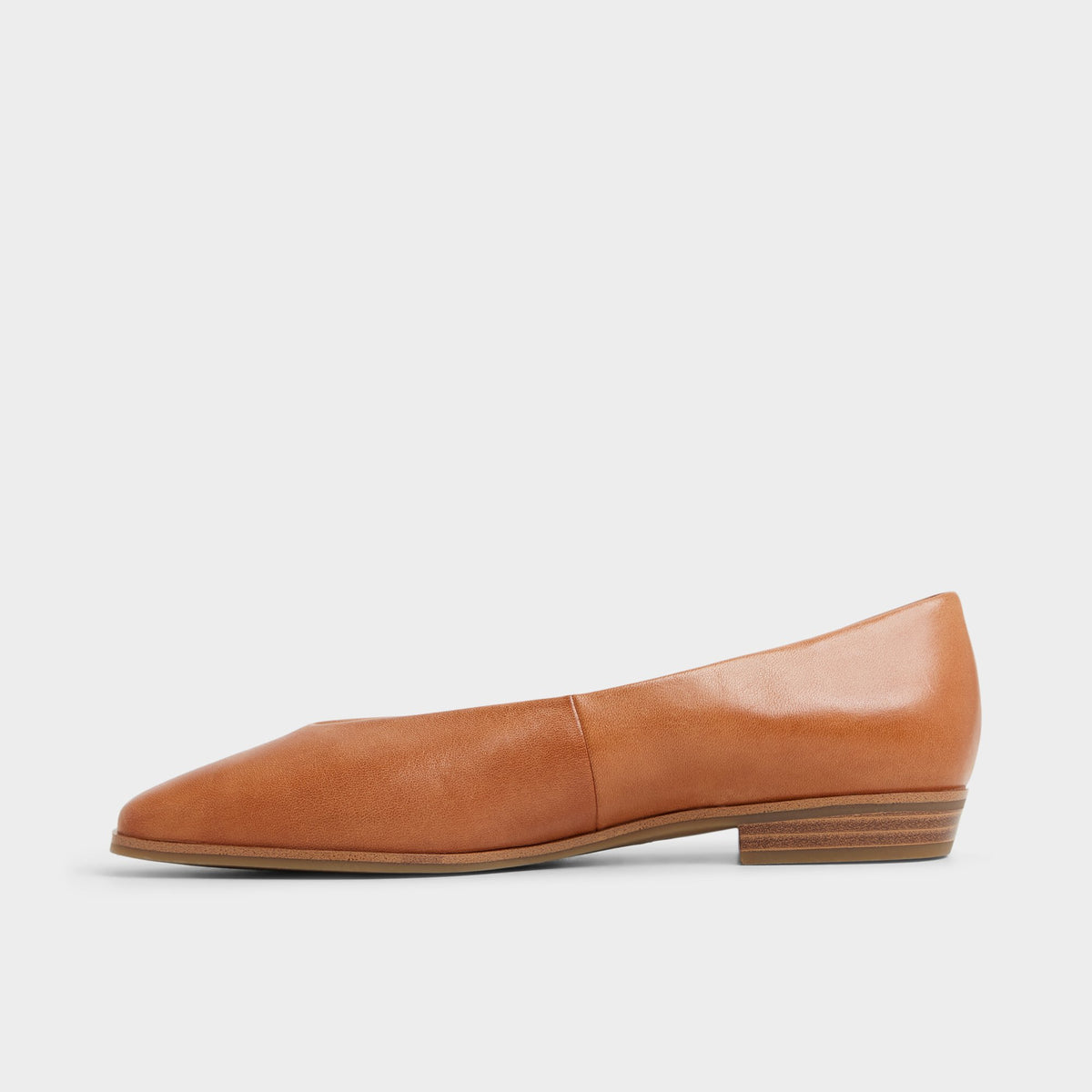 Side view of Light brown Devereteriel Ballet flat