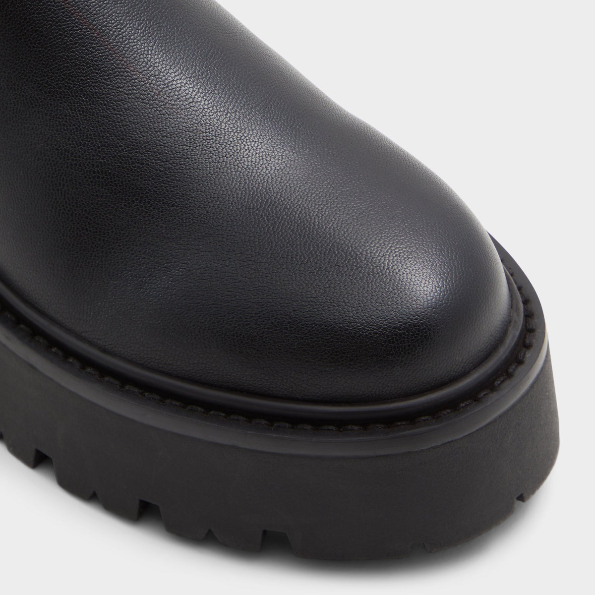Close-up of the Black Carelden-wc Wide calf knee-high boot