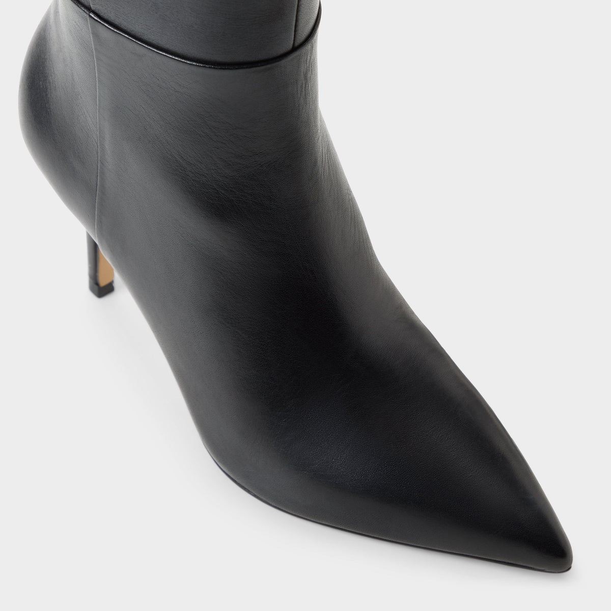 Three-quarter angle of Black Saphiria-wc Wide calf knee-high boot's front side