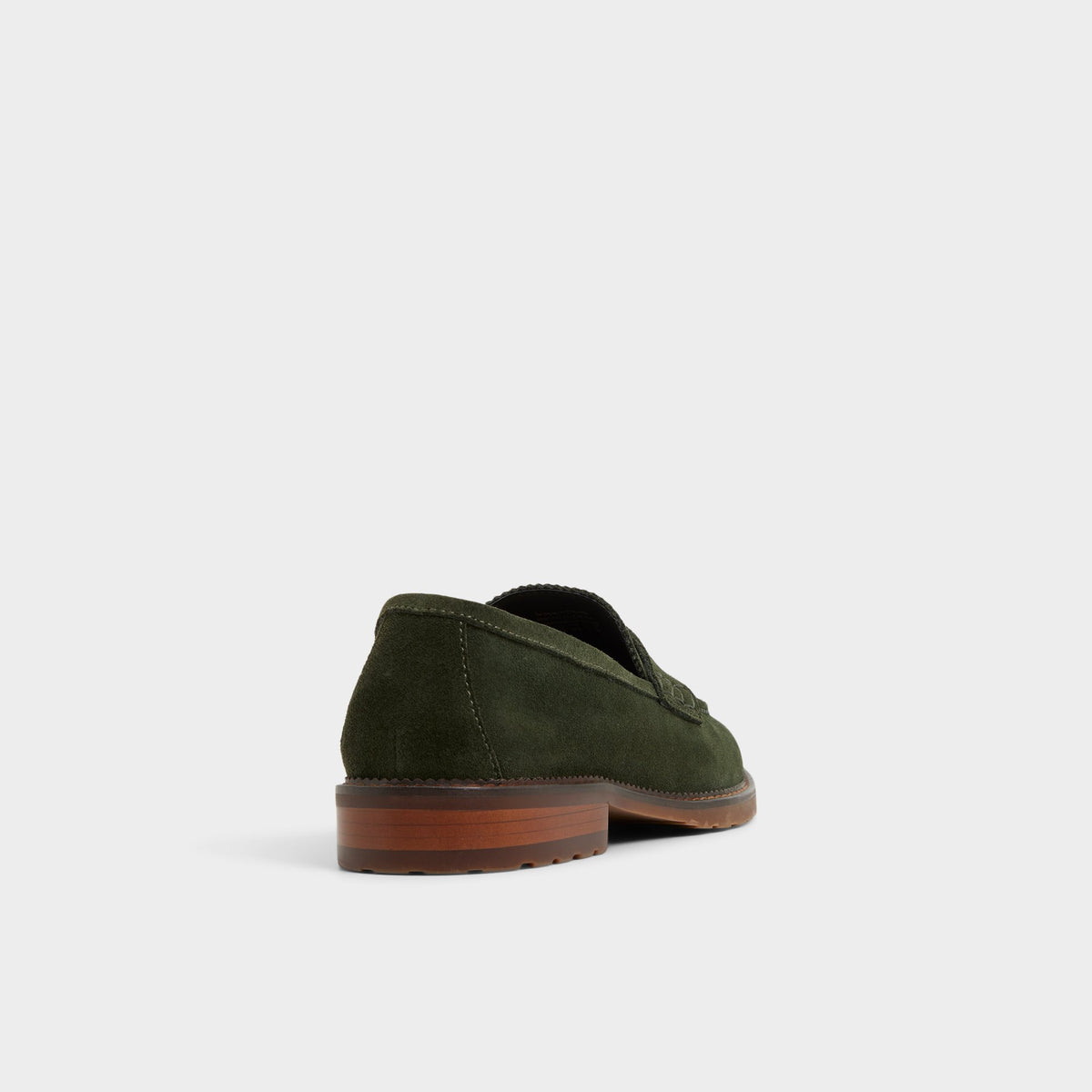 Three-quarter angle of Pine Green Melville Loafer's back side