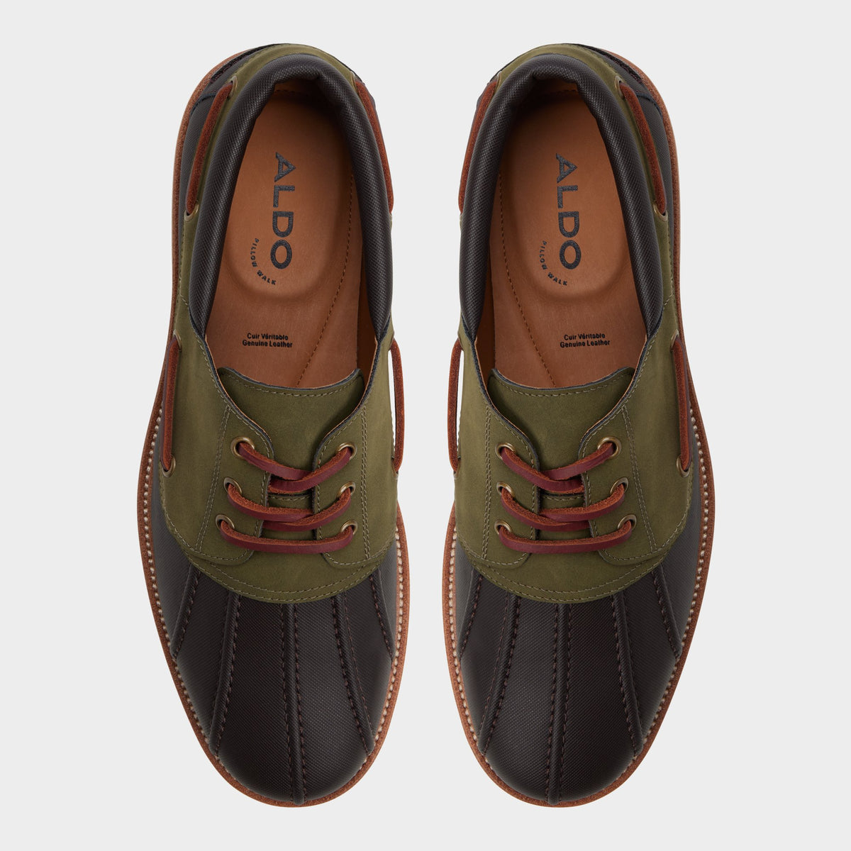 Top-down view of the Brown Primary - Multi Finn Boat shoe