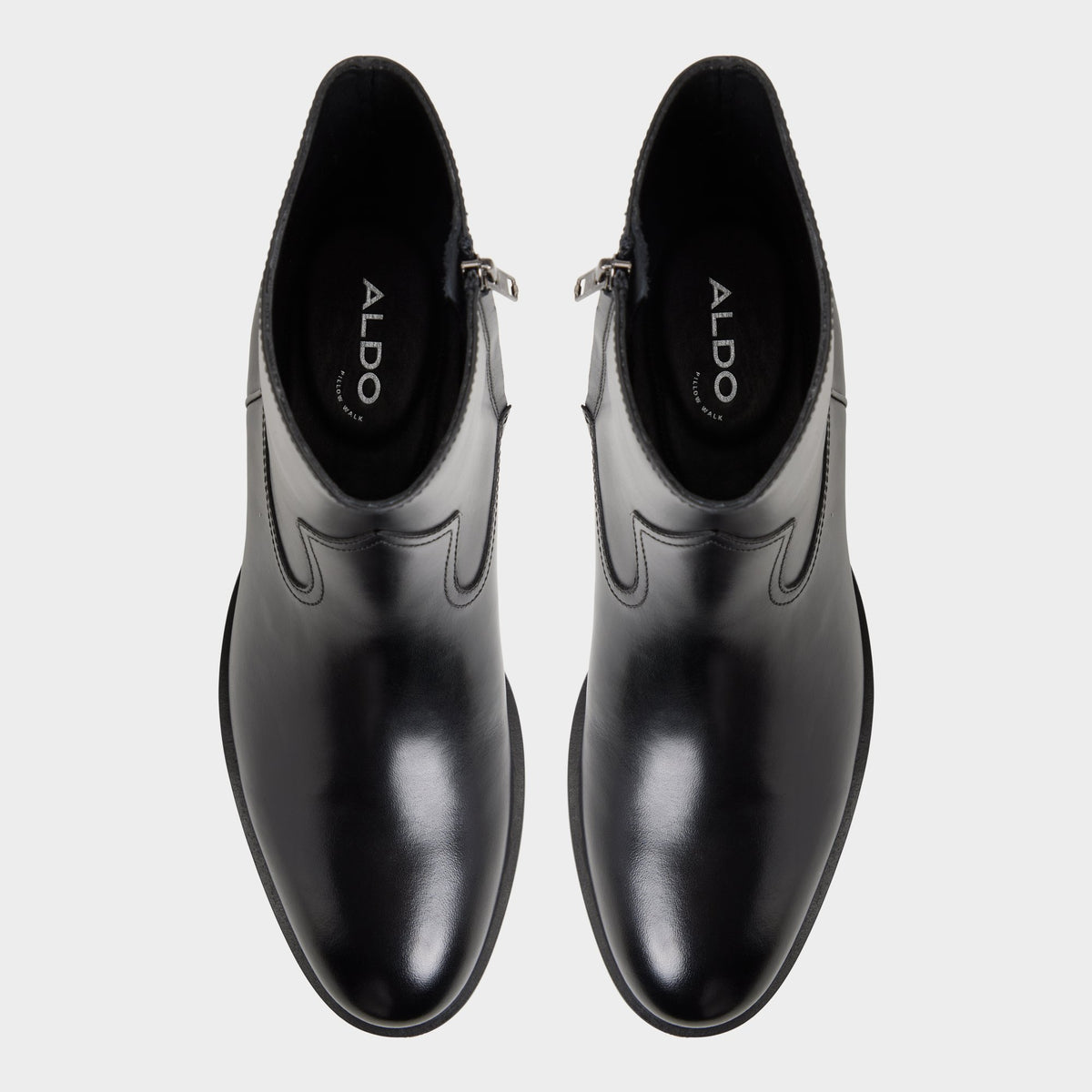 Top-down view of the Black Calix Ankle boot