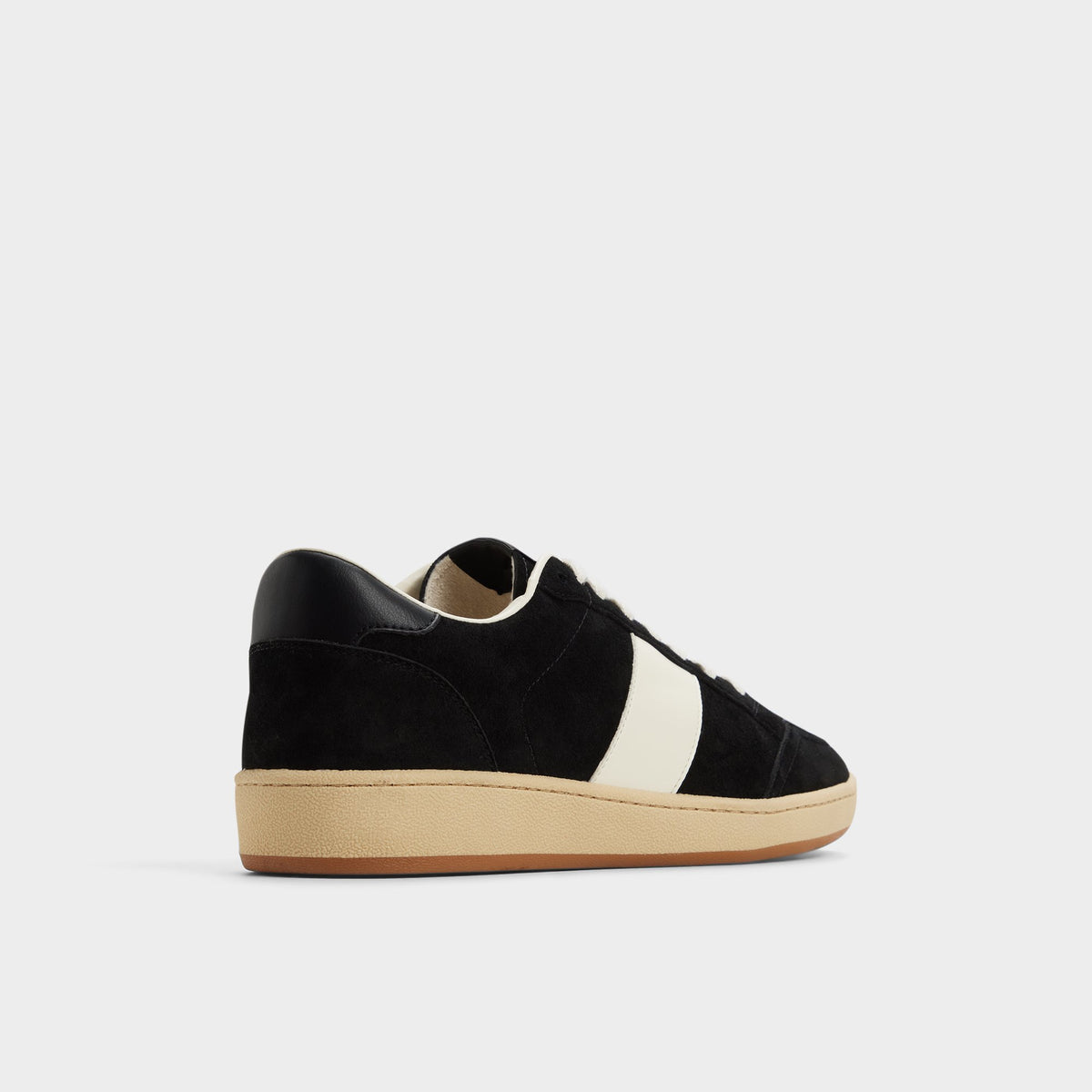 Three-quarter angle of Black Roscoe Low top sneaker's back side