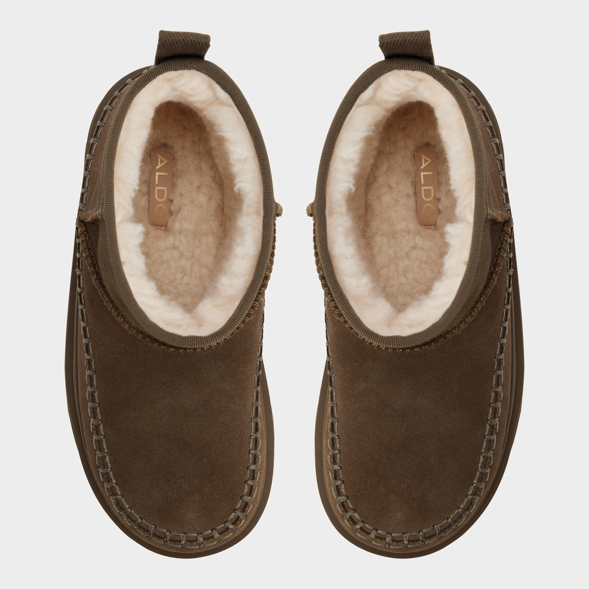 Top-down view of the Dark green Milanie Ankle boot