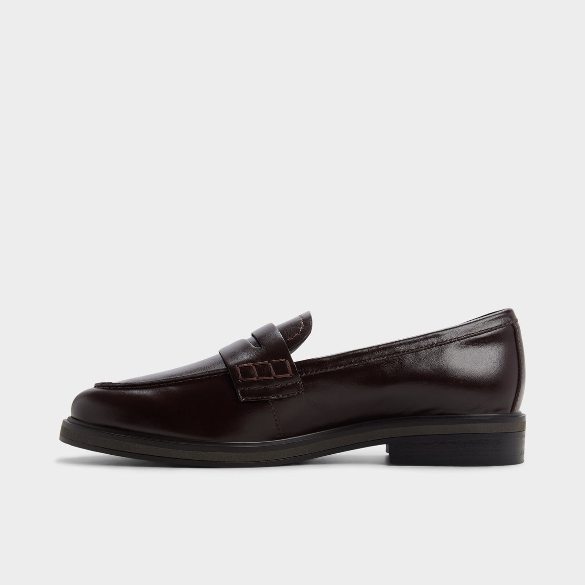 Side view of Medium brown Lededanten Loafer
