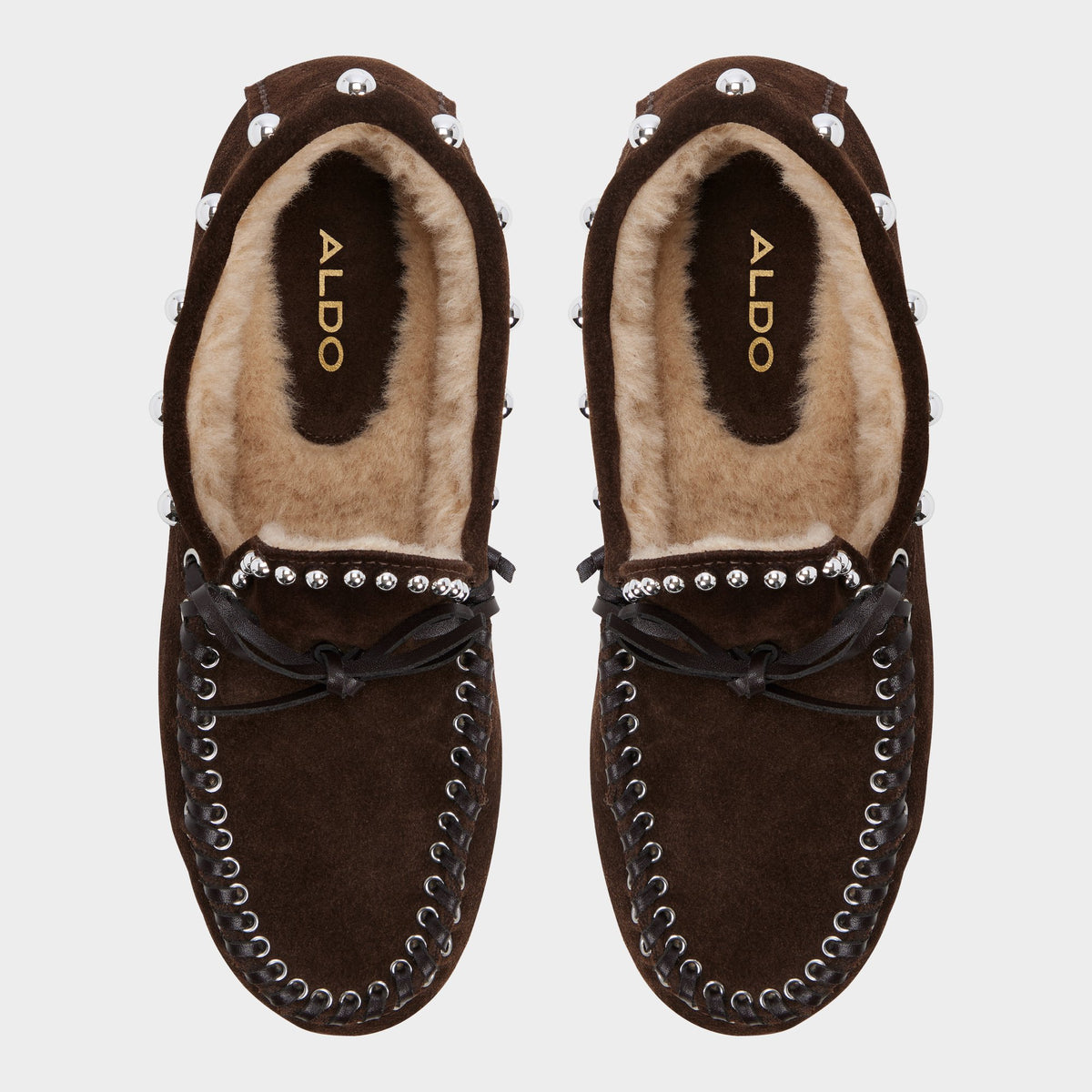 Top-down view of the Dark Brown Patricie Boat shoe