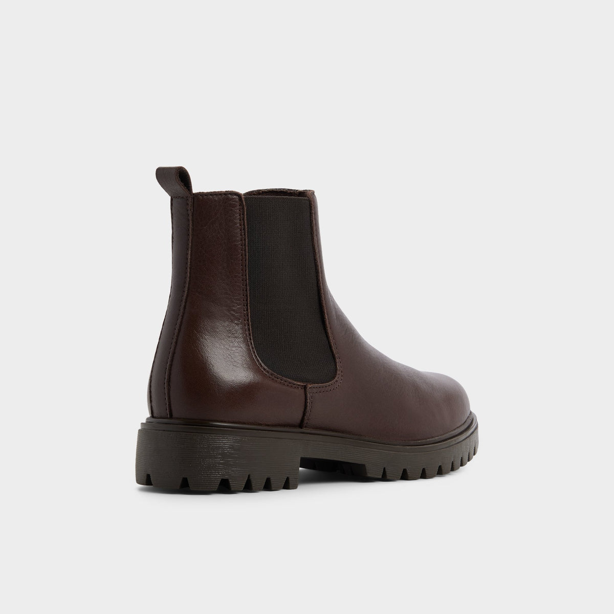 Three-quarter angle of Medium brown Adalitlan Lug sole Chelsea boot's back side