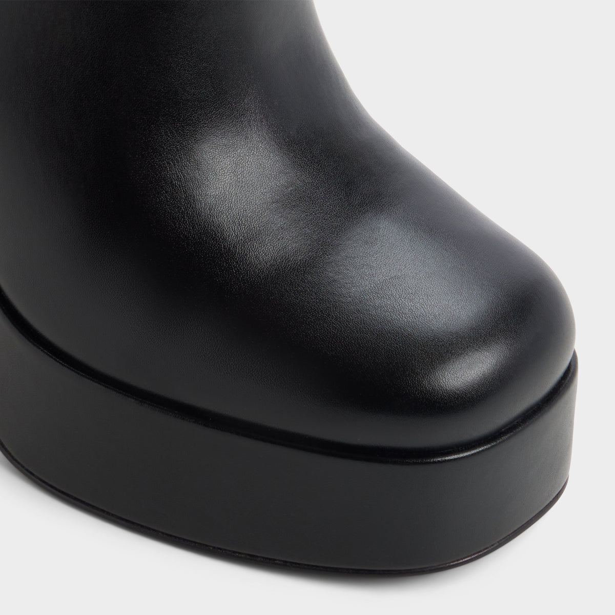 Close-up of the Black Albie-wc Wide calf knee-high boot