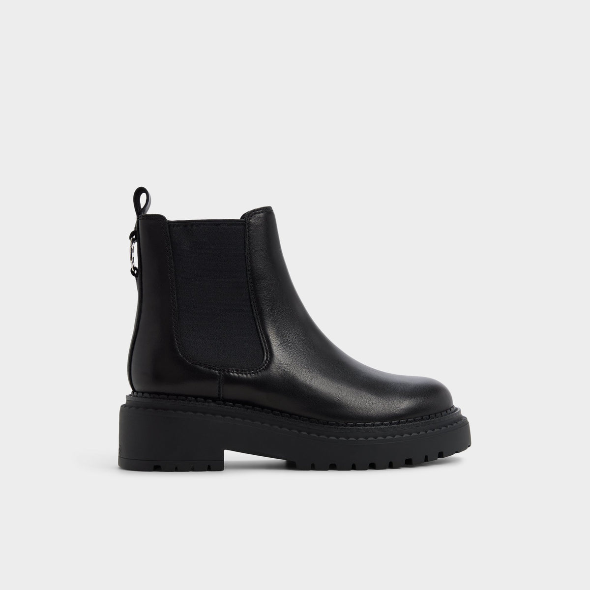 Main View of Black Bestina Lug sole Chelsea boot for Womens