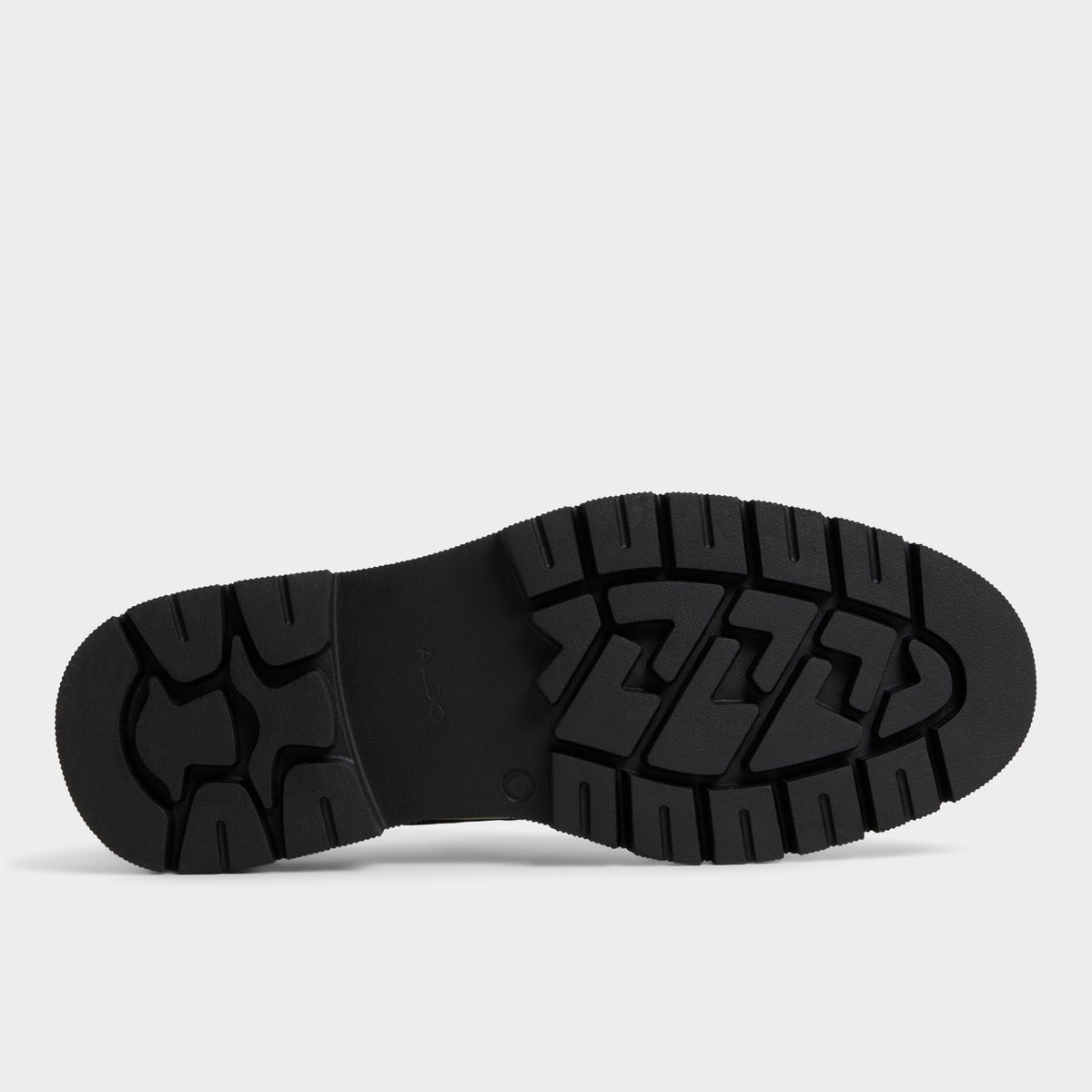 View of Black Simian Derby shoe's sole