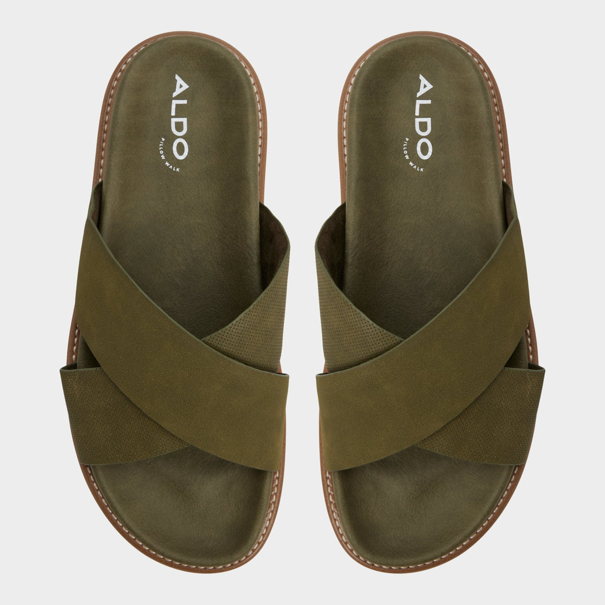 Top-down view of the Olive Marrin Slide sandal