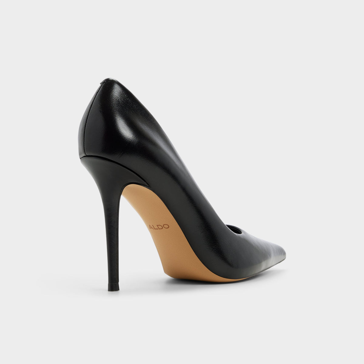 Three-quarter angle of Black Stasya Pump's back side
