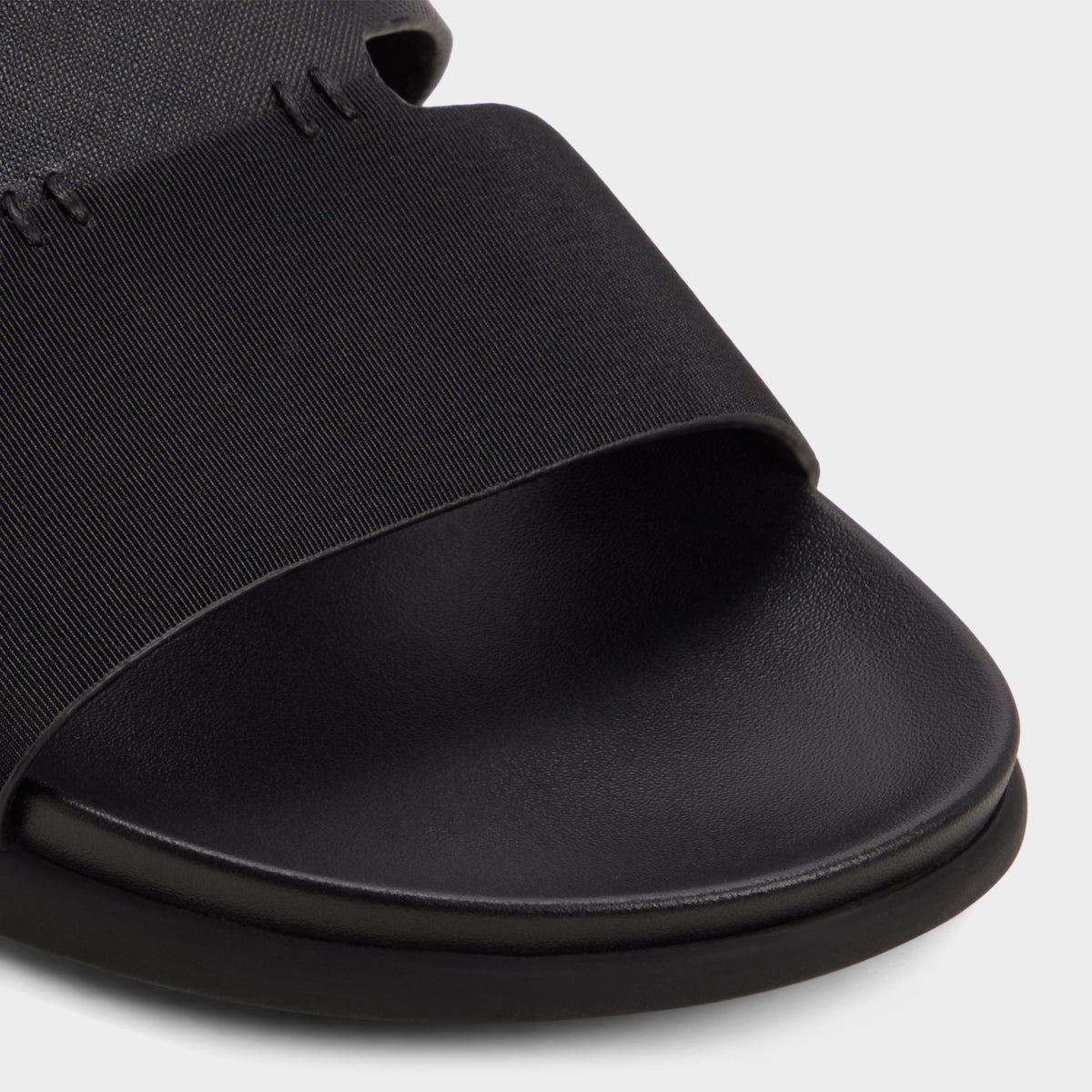 Close-up of the Black Marcelo Sandal