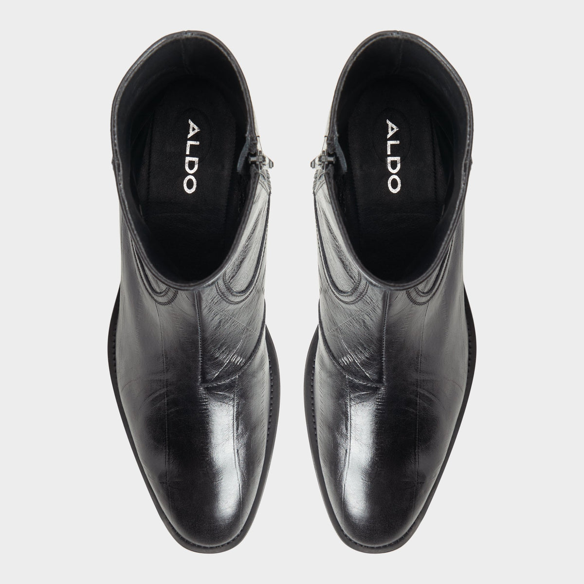 Top-down view of the Other black Calder Ankle boot