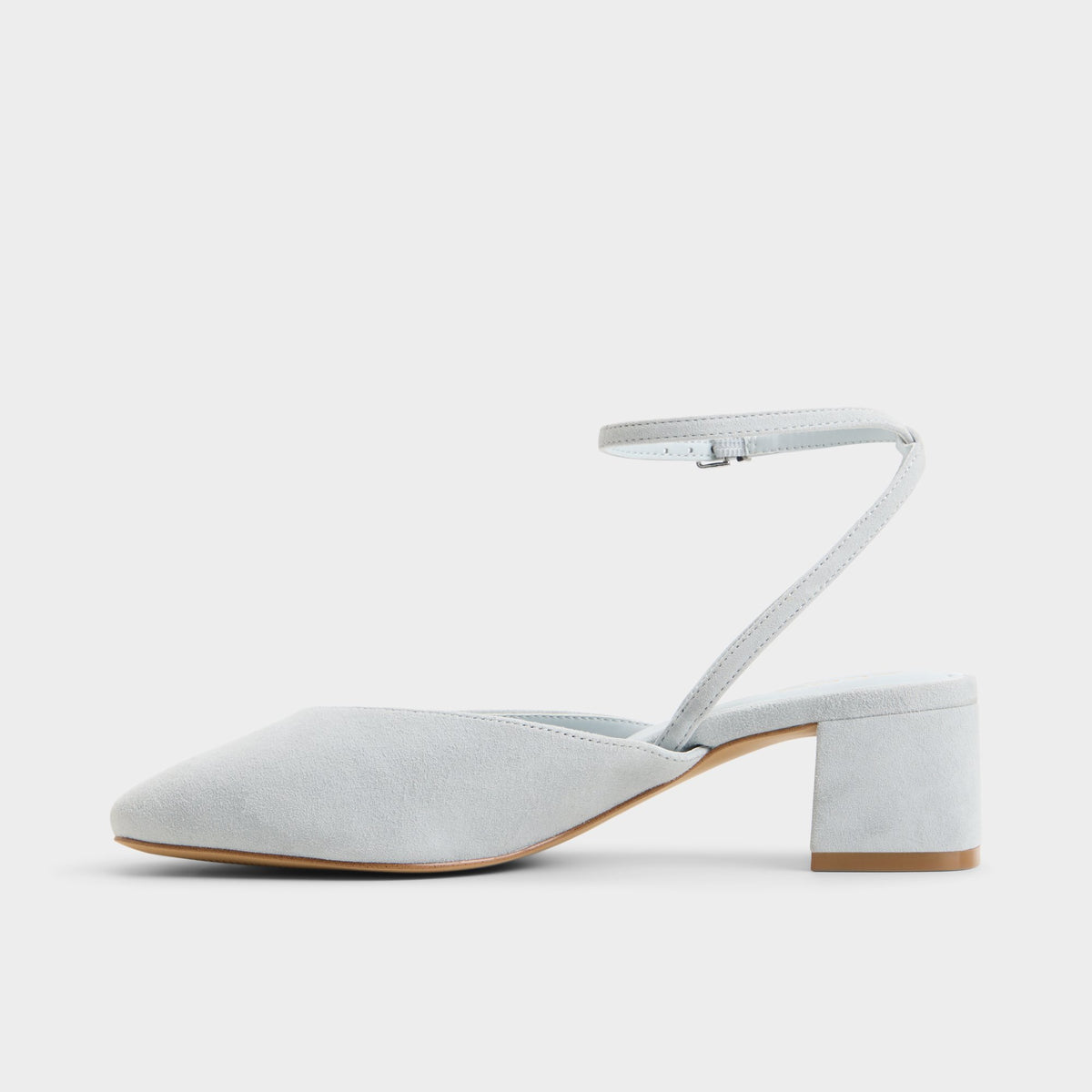 Side view of Other blue Elianie Strappy heeled shoe