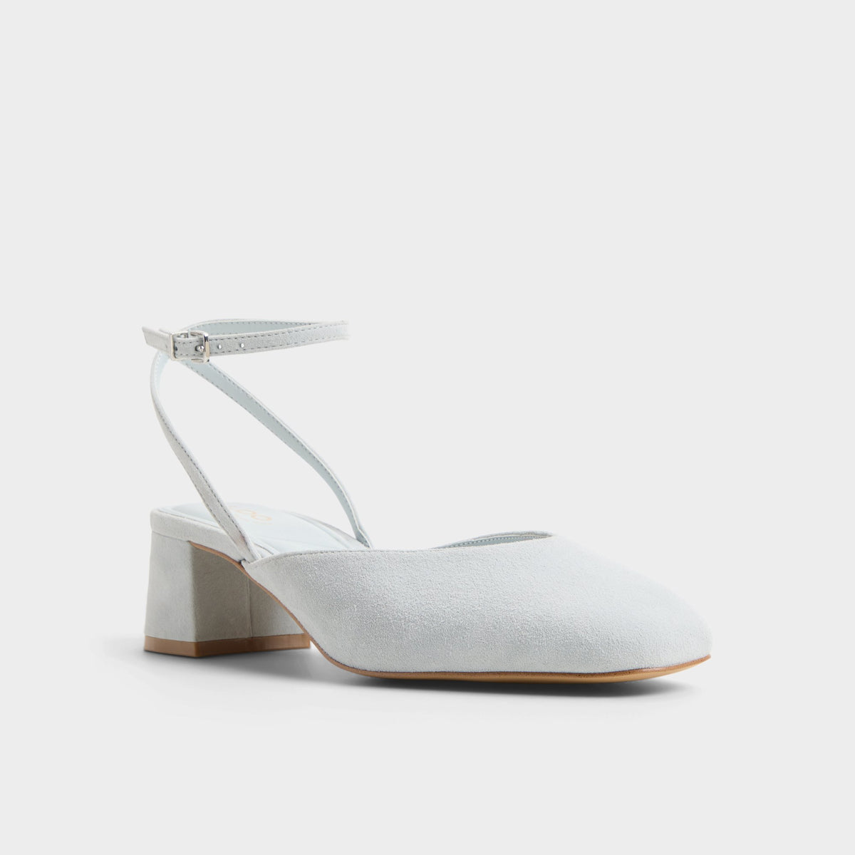 Three-quarter angle of Other blue Elianie Strappy heeled shoe's front side