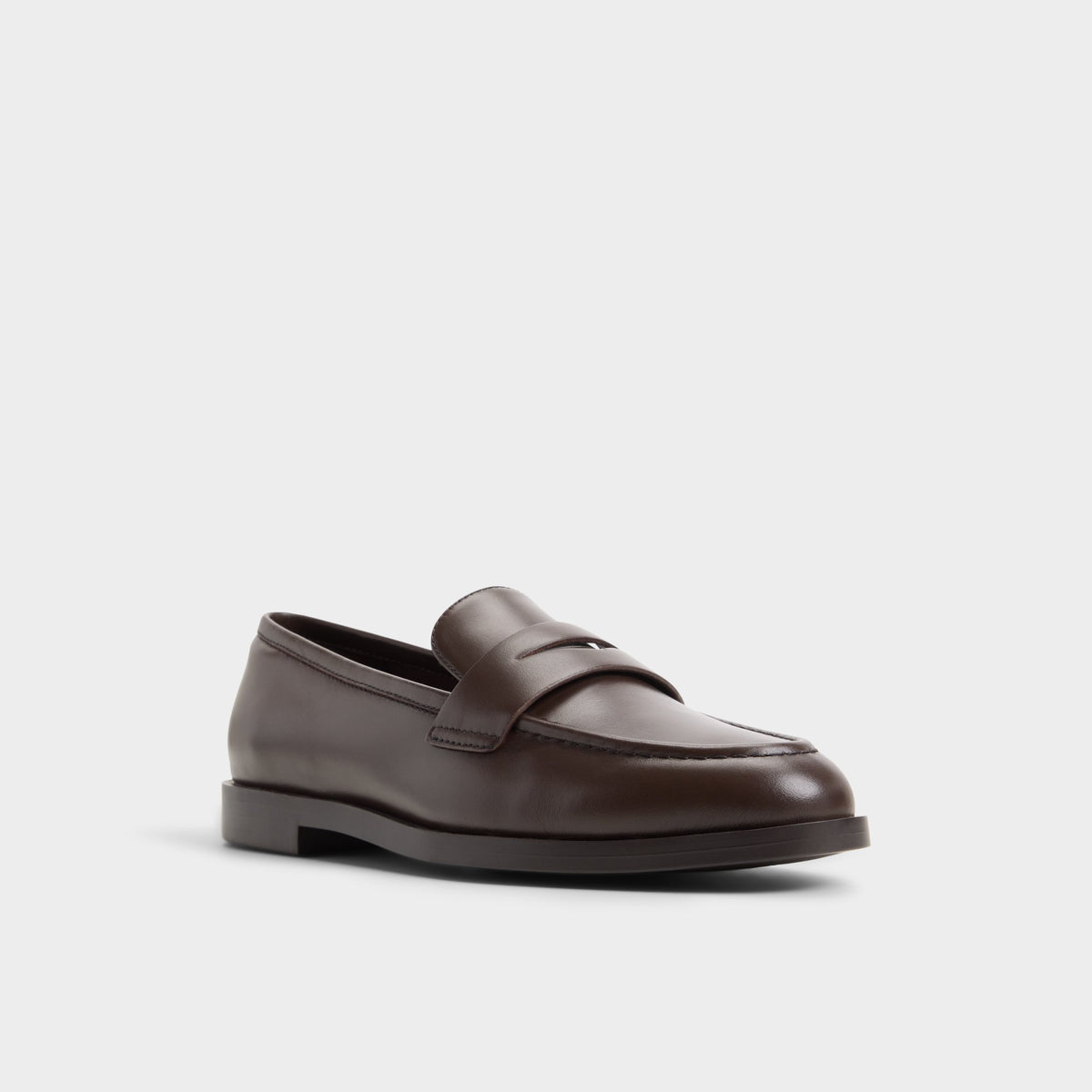 Three-quarter angle of Dark brown Adaladar Loafer's front side