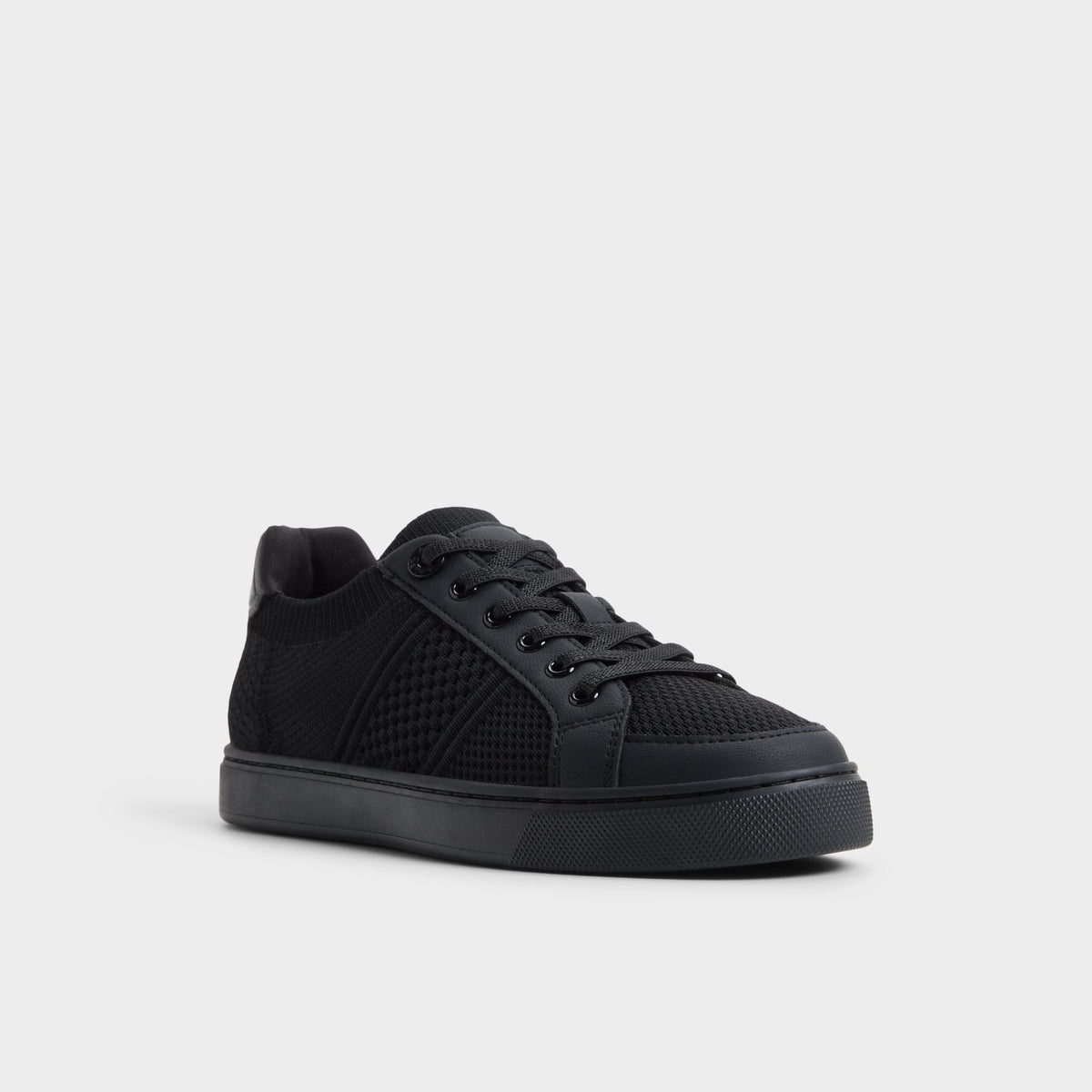 Three-quarter angle of Black Criehar Sneaker's front side