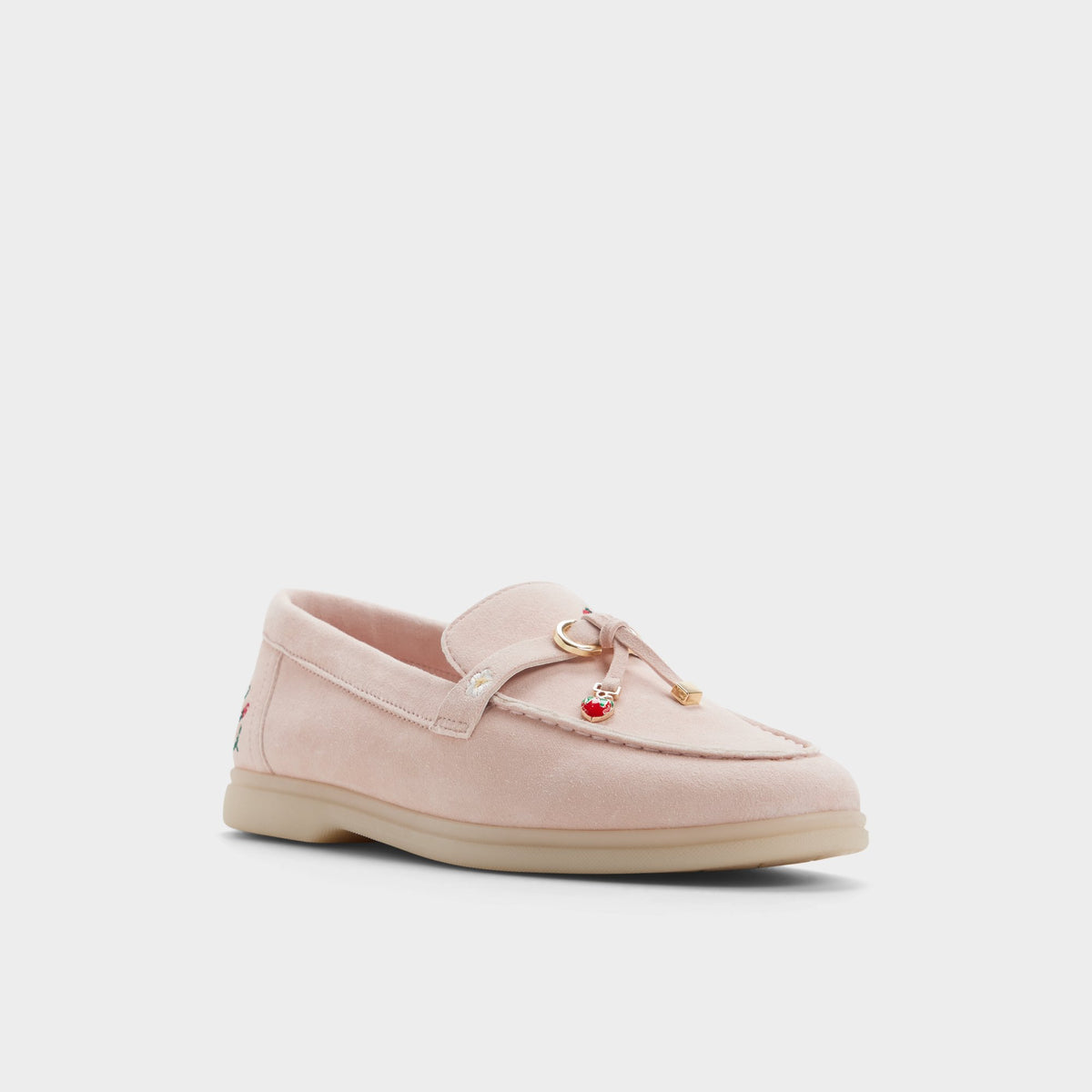 Three-quarter angle of Other pink Creras Loafer's front side