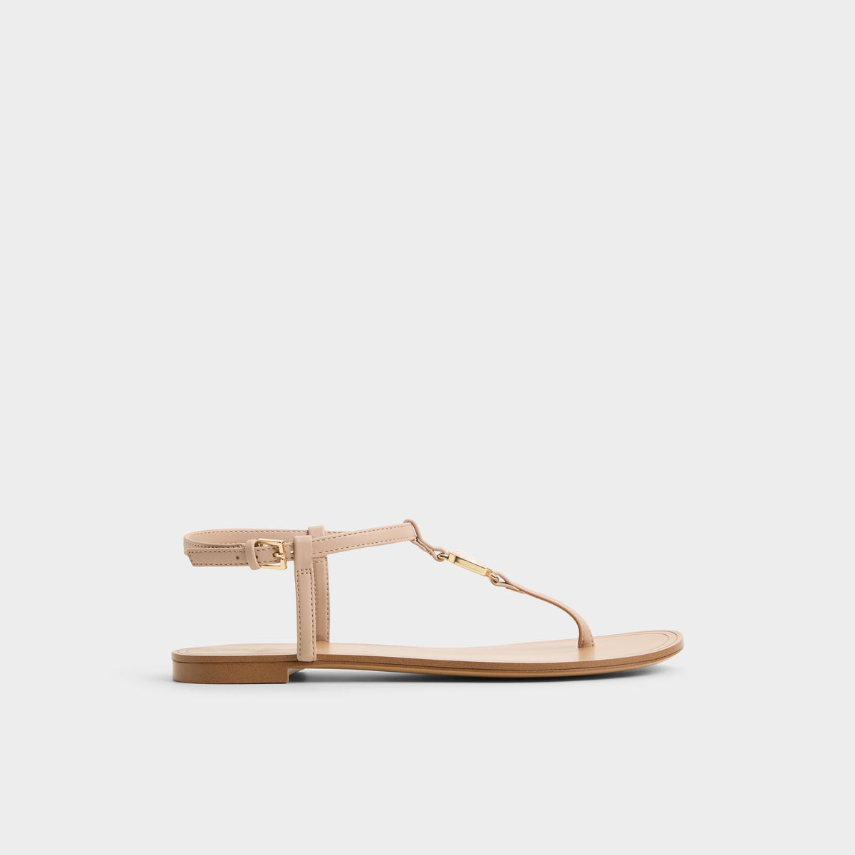 Vue principale de Beige Sandstone T-strap sandal pour Femmes