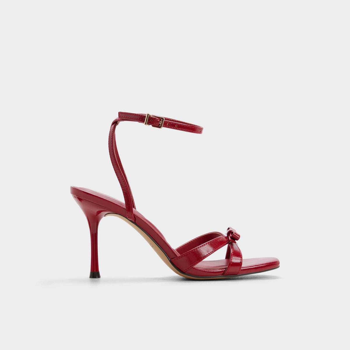 Main View of Red Leesia Strappy heeled sandal for Womens