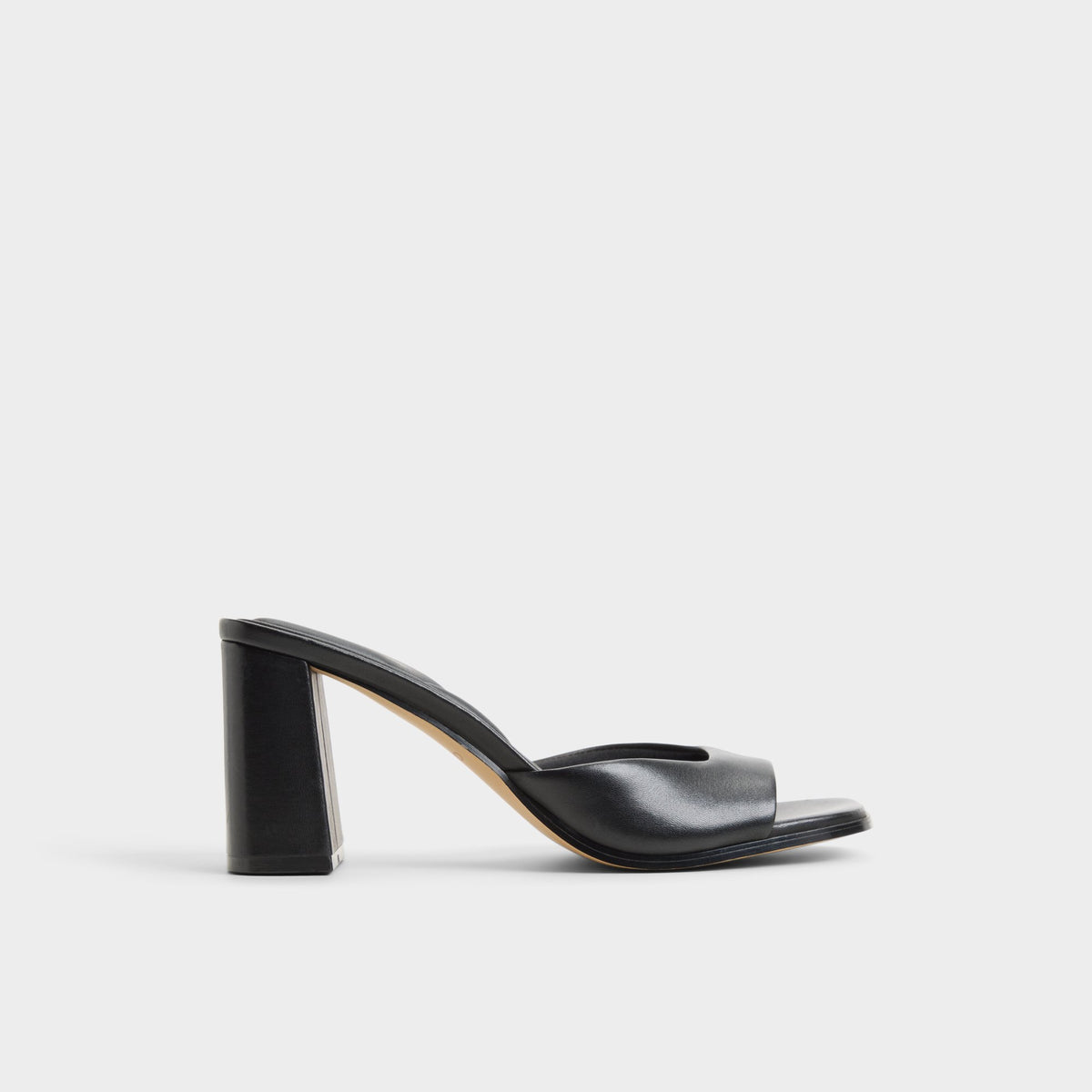 Main View of Black Lisia Heeled mule for Womens