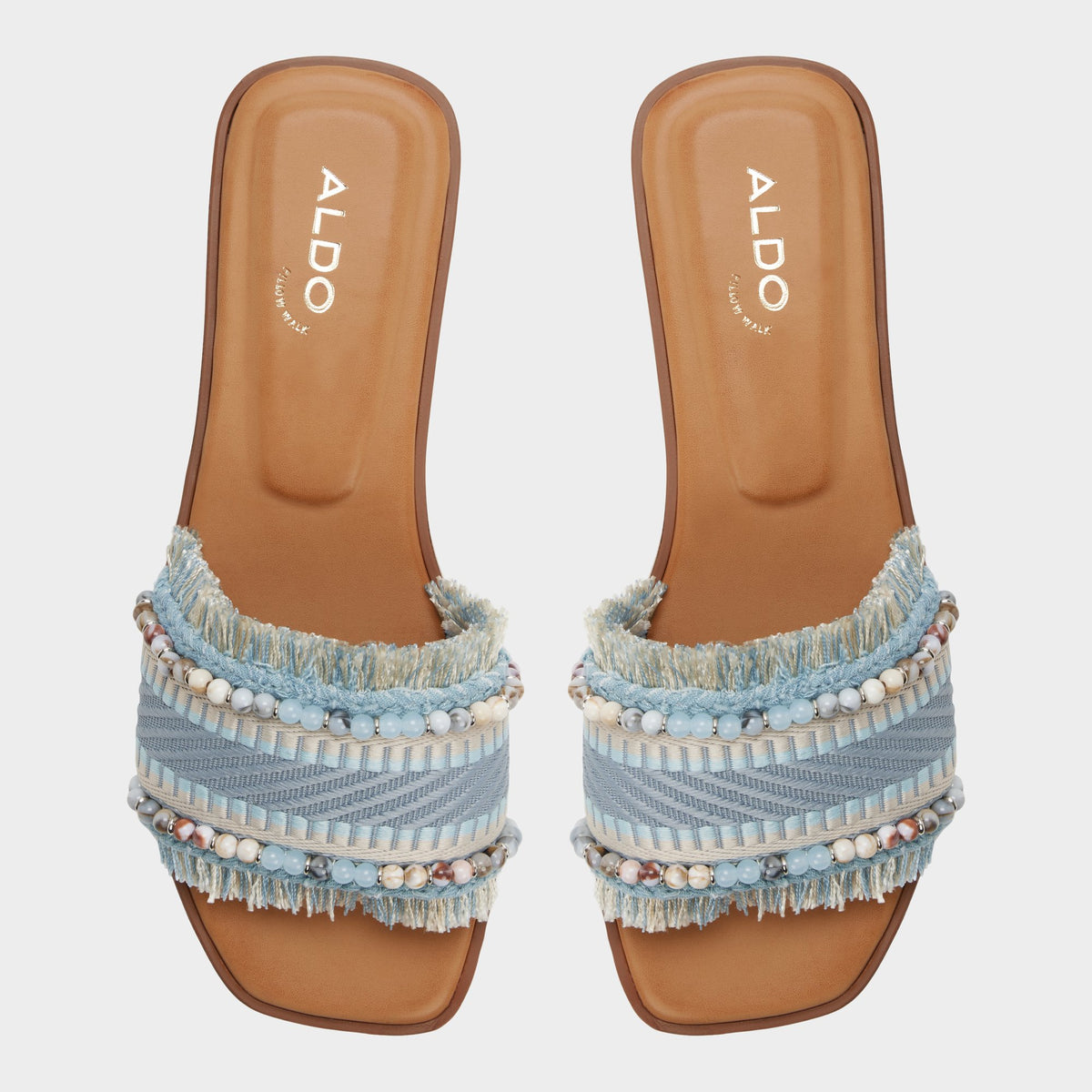 Vue de dessus de la Autre bleu Aurana Slide sandal