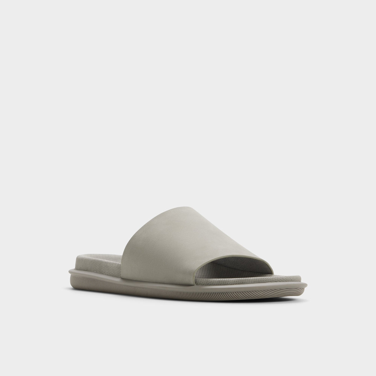 Three-quarter angle of Light grey Galesaa Slide sandal's front side