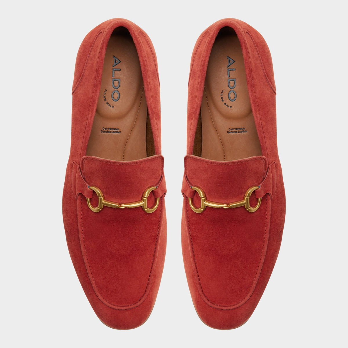 Top-down view of the Medium red Torrance Loafer