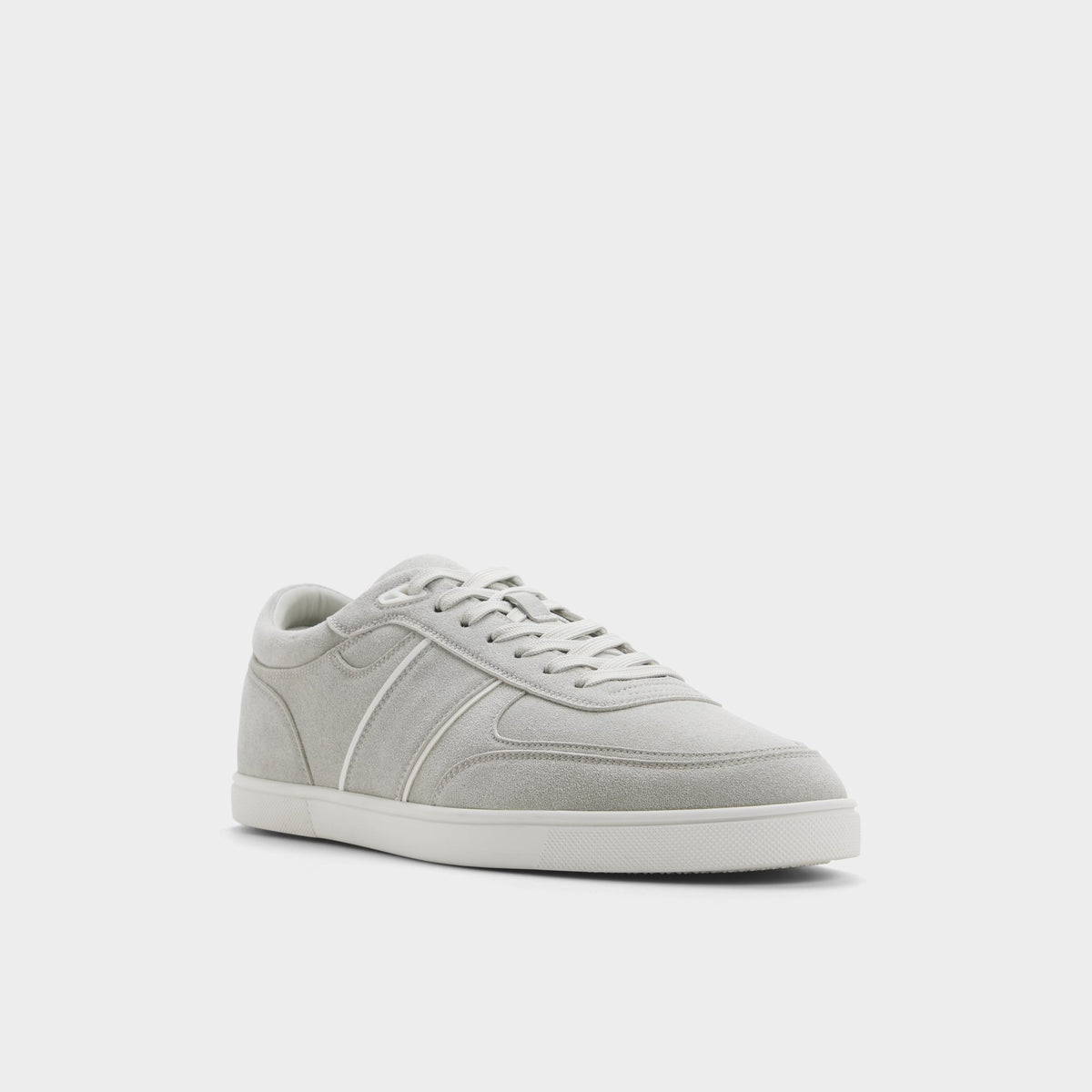 Three-quarter angle of Light grey Whirl Low top sneaker's front side