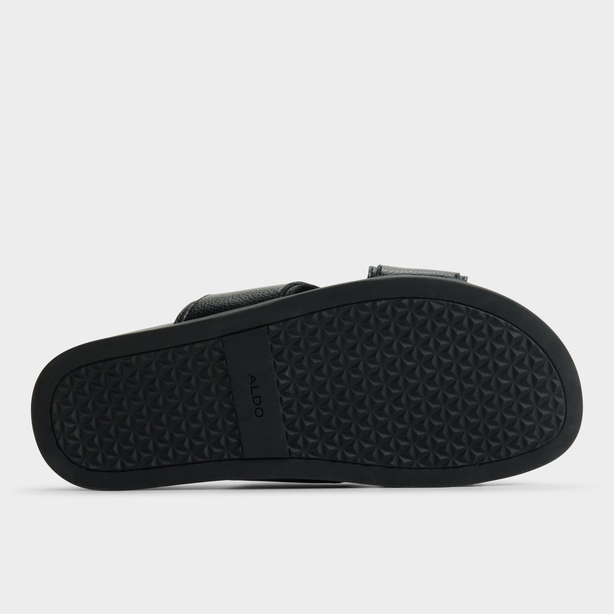 View of Black Valdez Slide sandal's sole