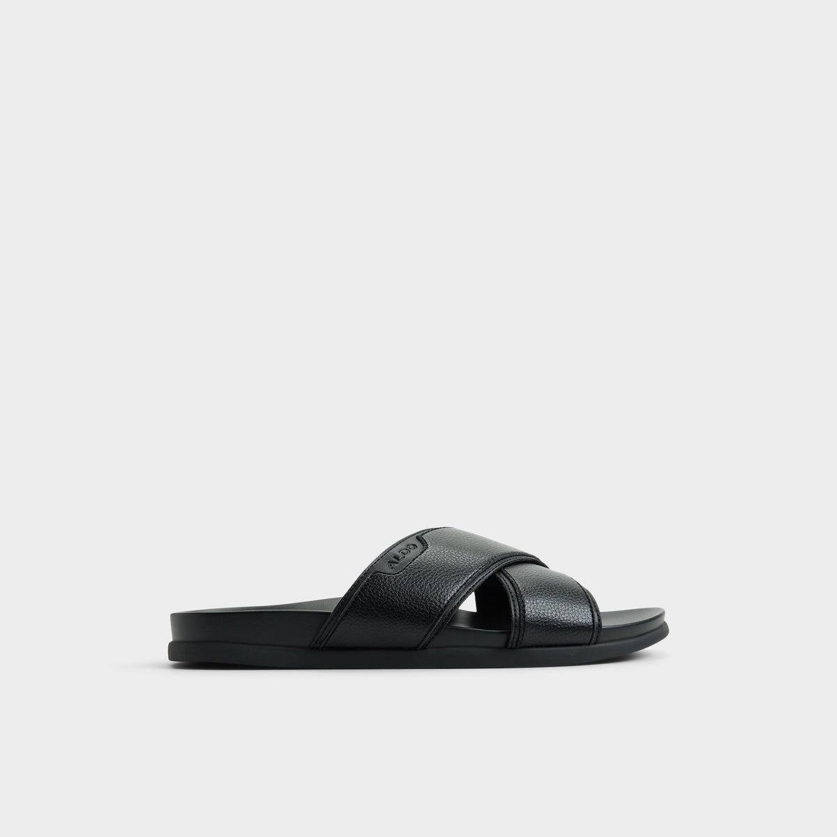 Main View of Black Valdez Slide sandal for Mens