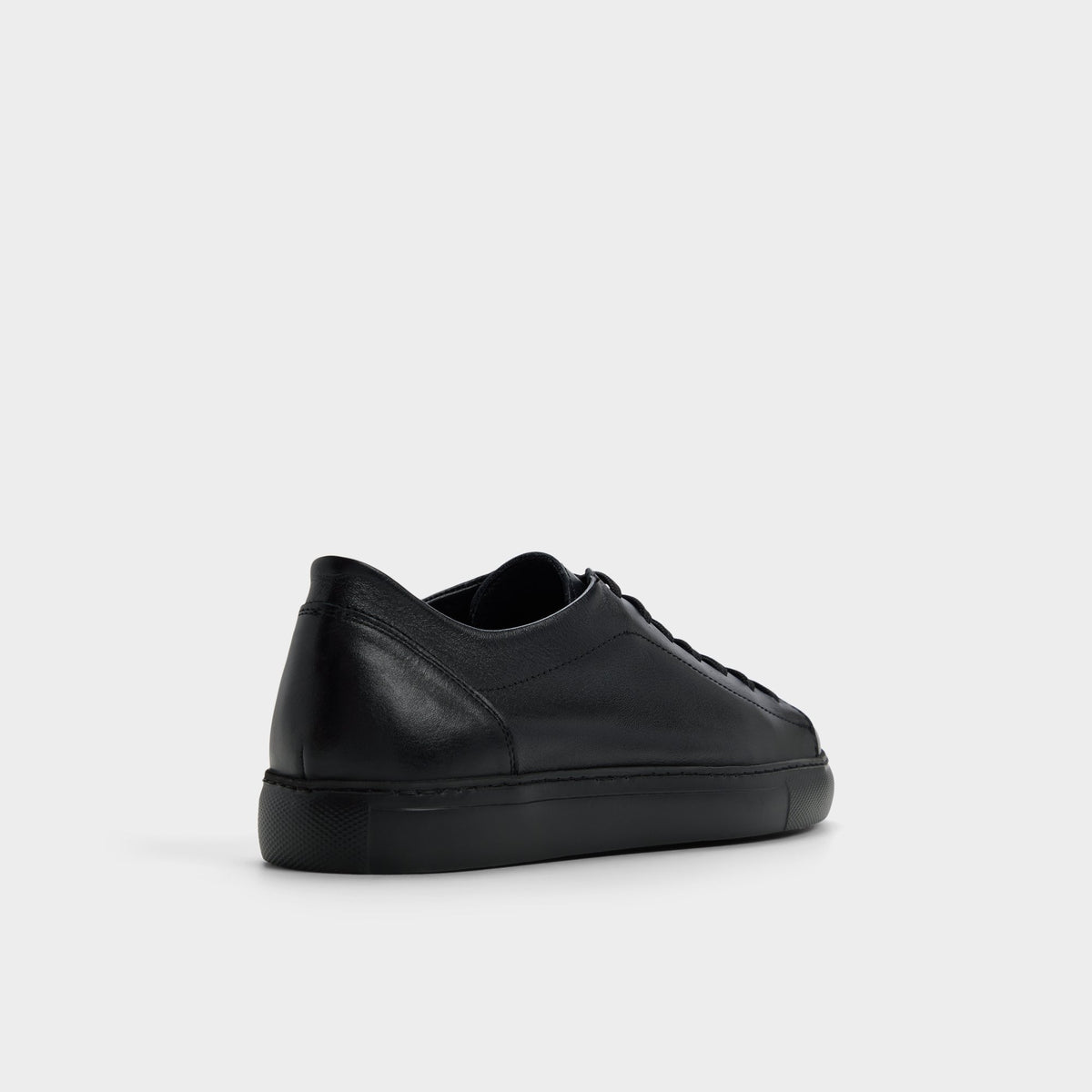 Three-quarter angle of Black Hawke Low top sneaker's back side