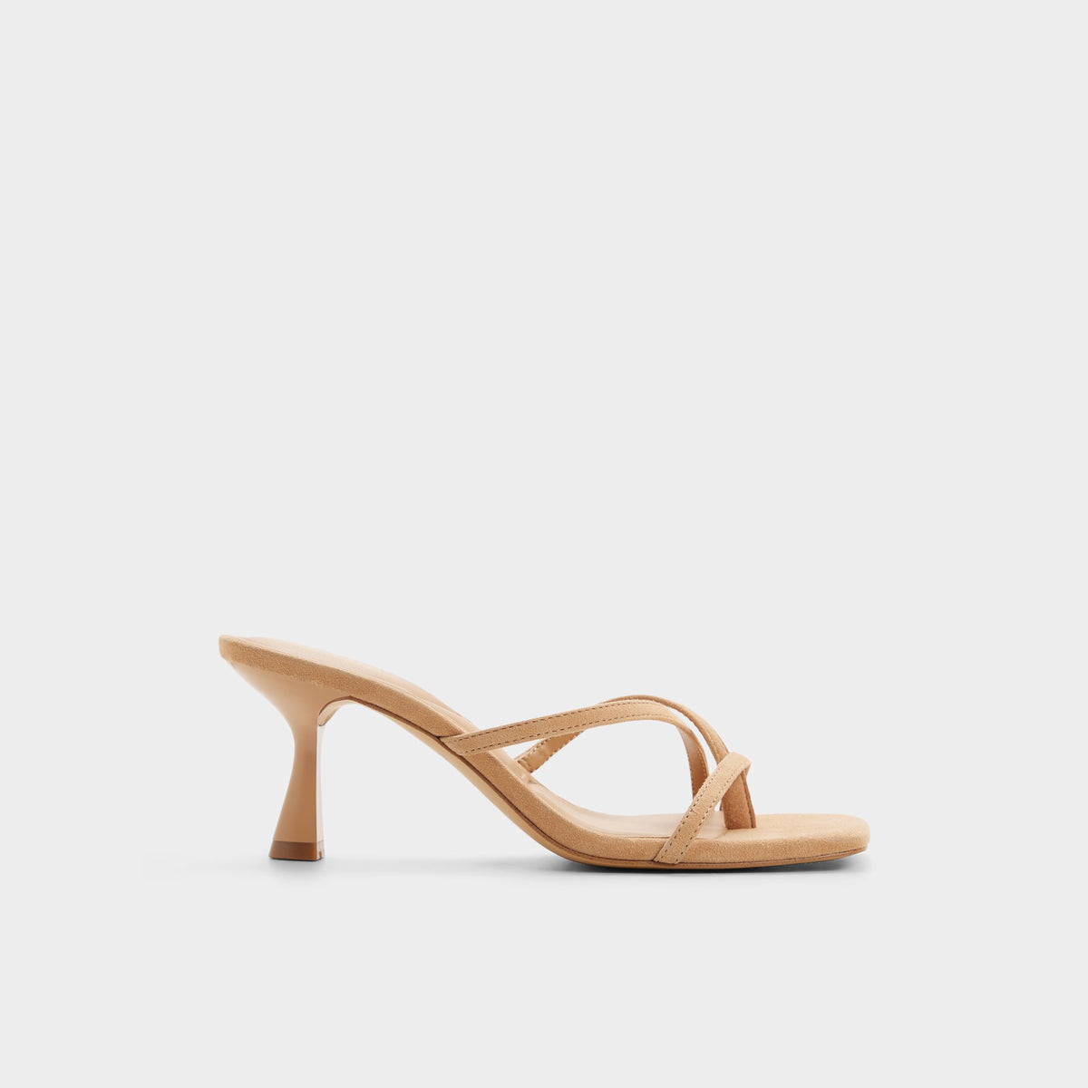 Main View of Beige Calypsaa Heeled mule for Womens