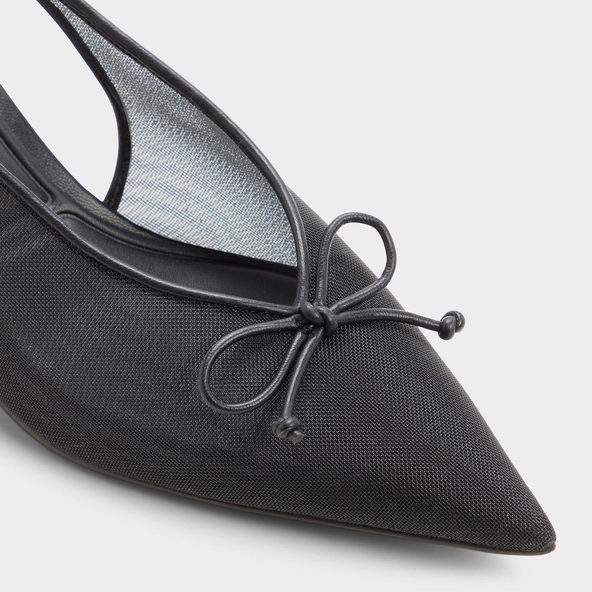 Close-up of the Black Hyacinthe Slingback high heel