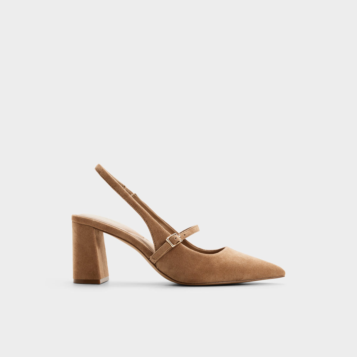 Main View of Medium brown Vestian Slingback block heel for Womens