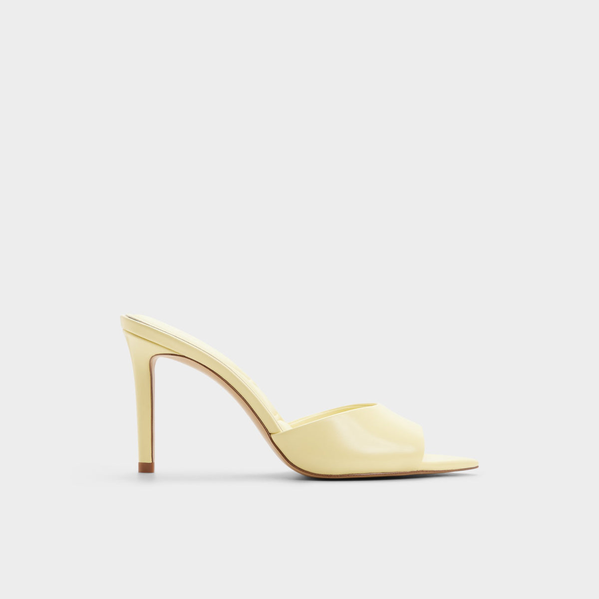 Main View of Light yellow Anniebrilden Heeled mule for Womens