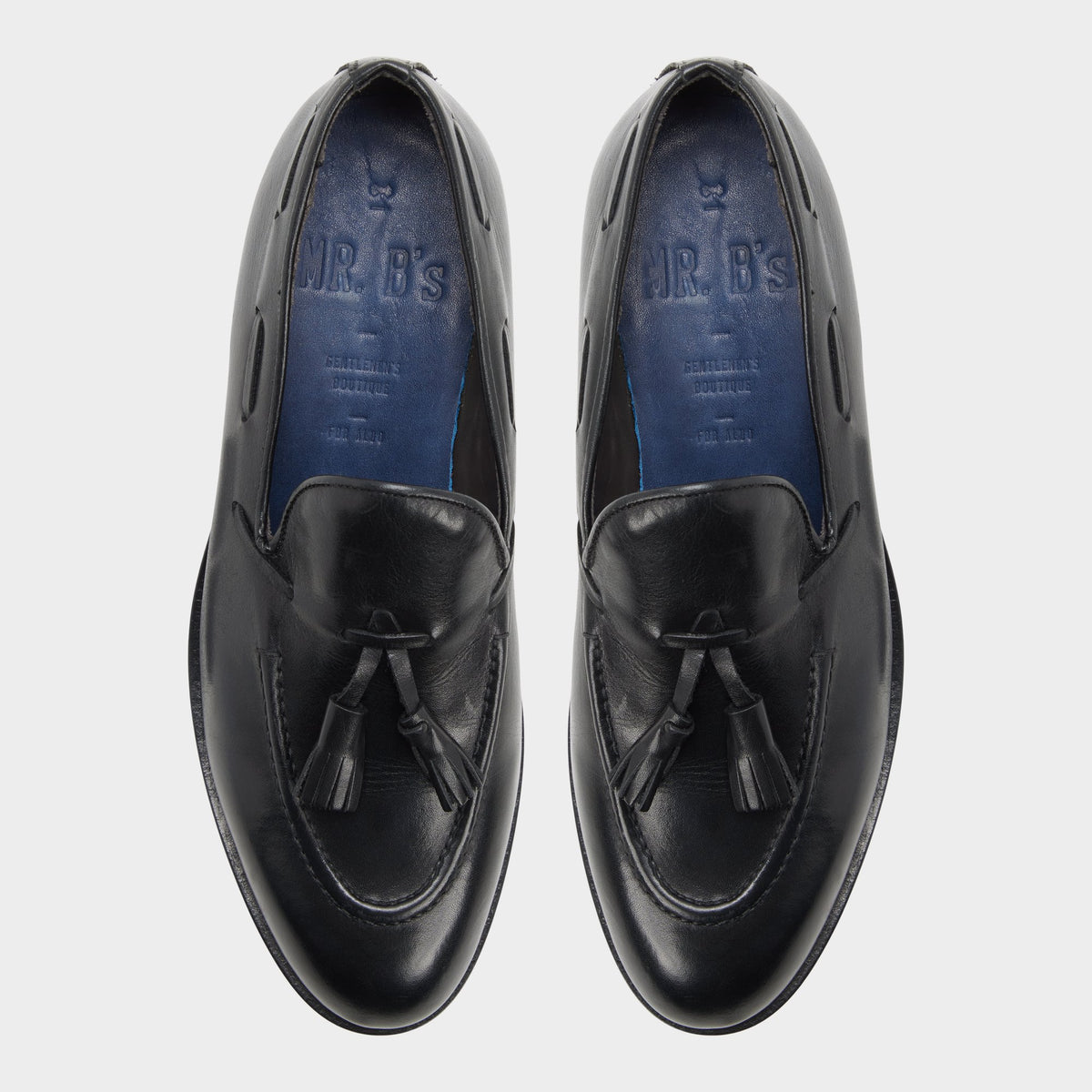Top-down view of the Black Fabien Loafer
