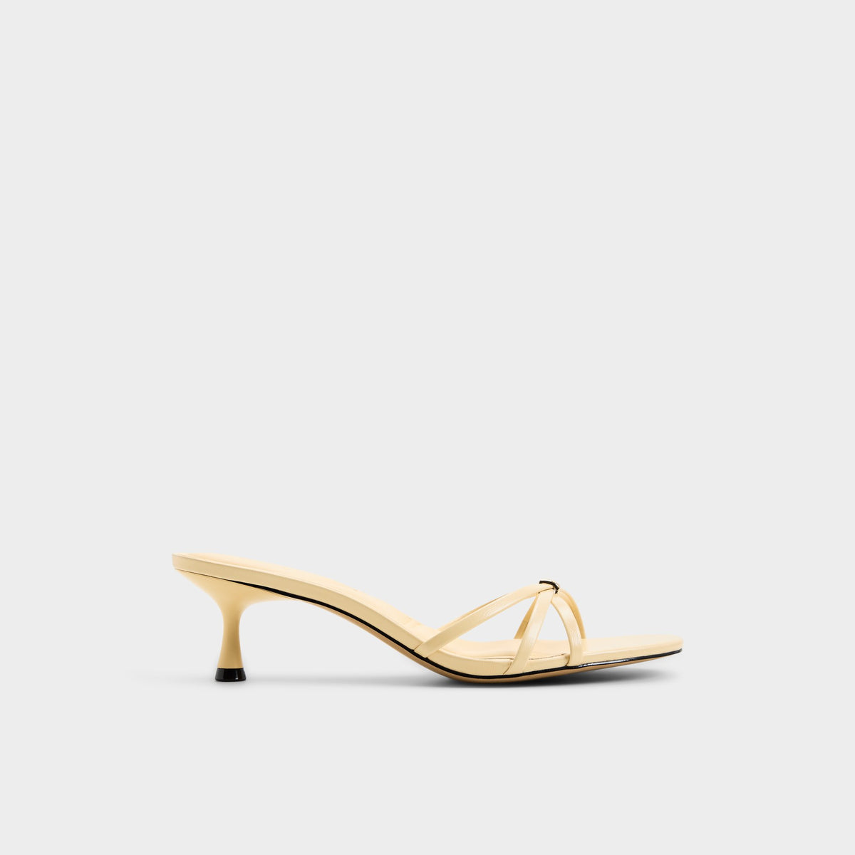 Main View of Light yellow Madalyn Heeled mule for Womens